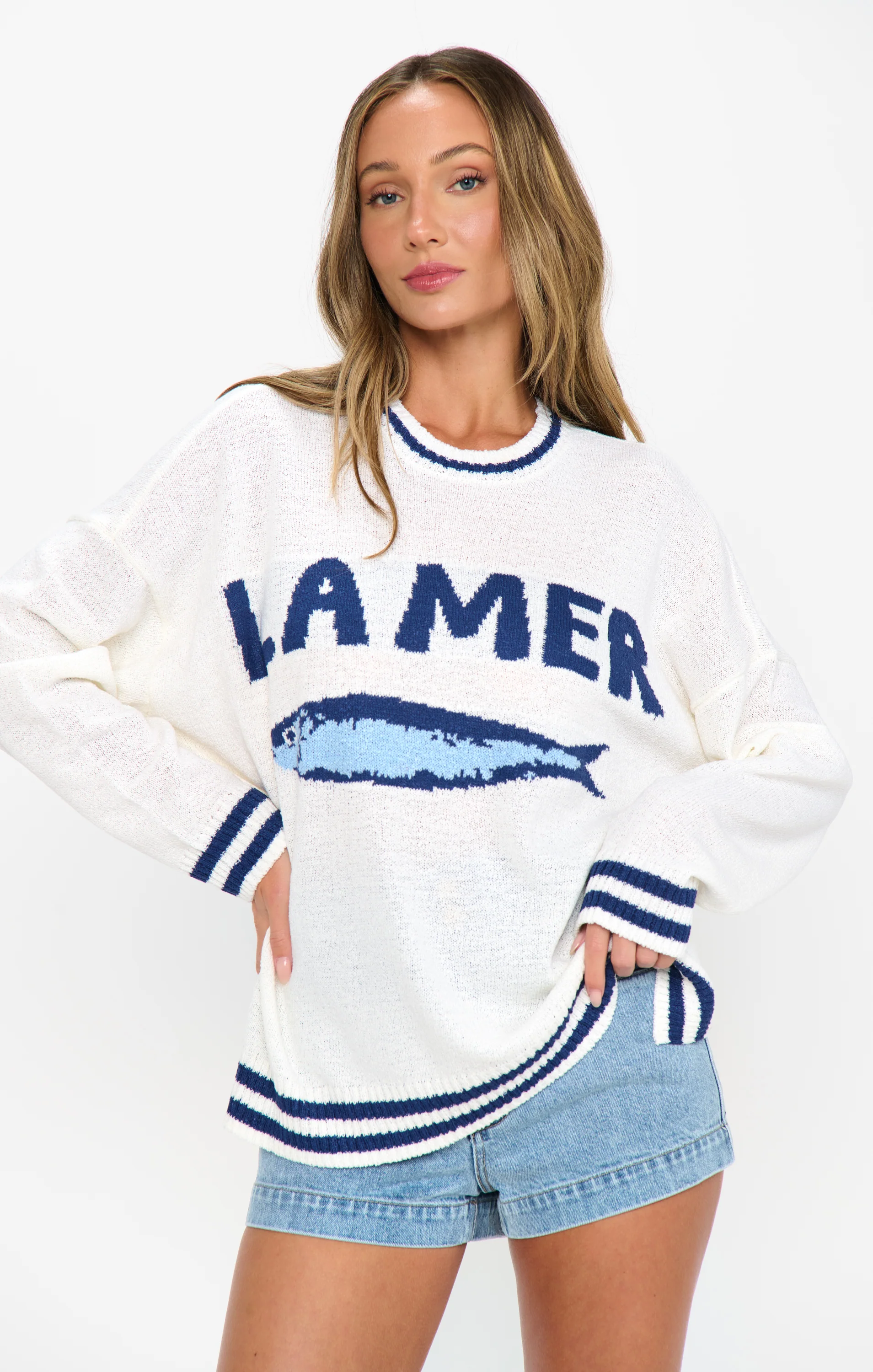 Settle In Sweater ~ La Mer Graphic Knit - Image 2