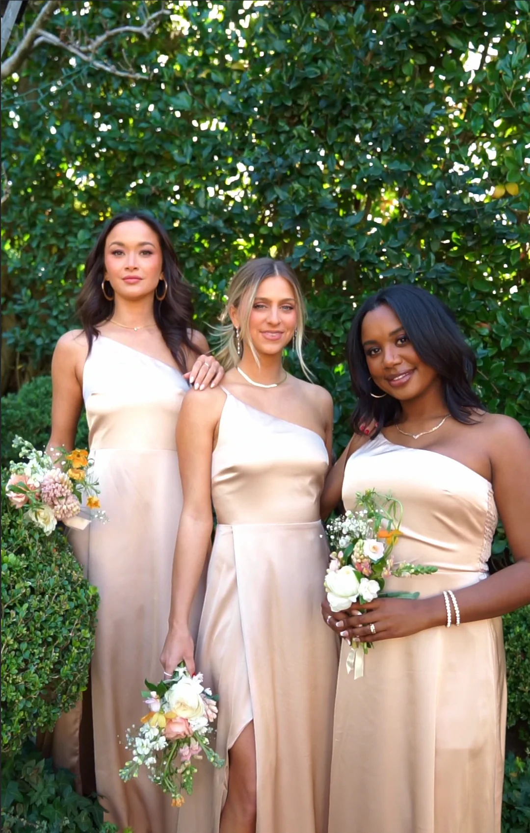 Shannon One Shoulder Dress ~ Champagne Luxe Satin - Image 6