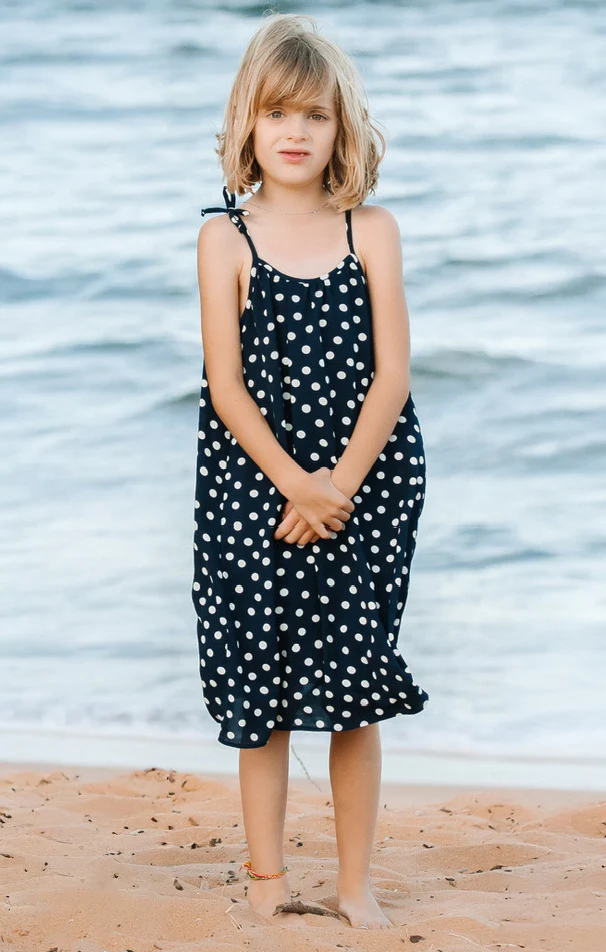 Sidekick Dress ~ Navy Polka Dot - Image 3