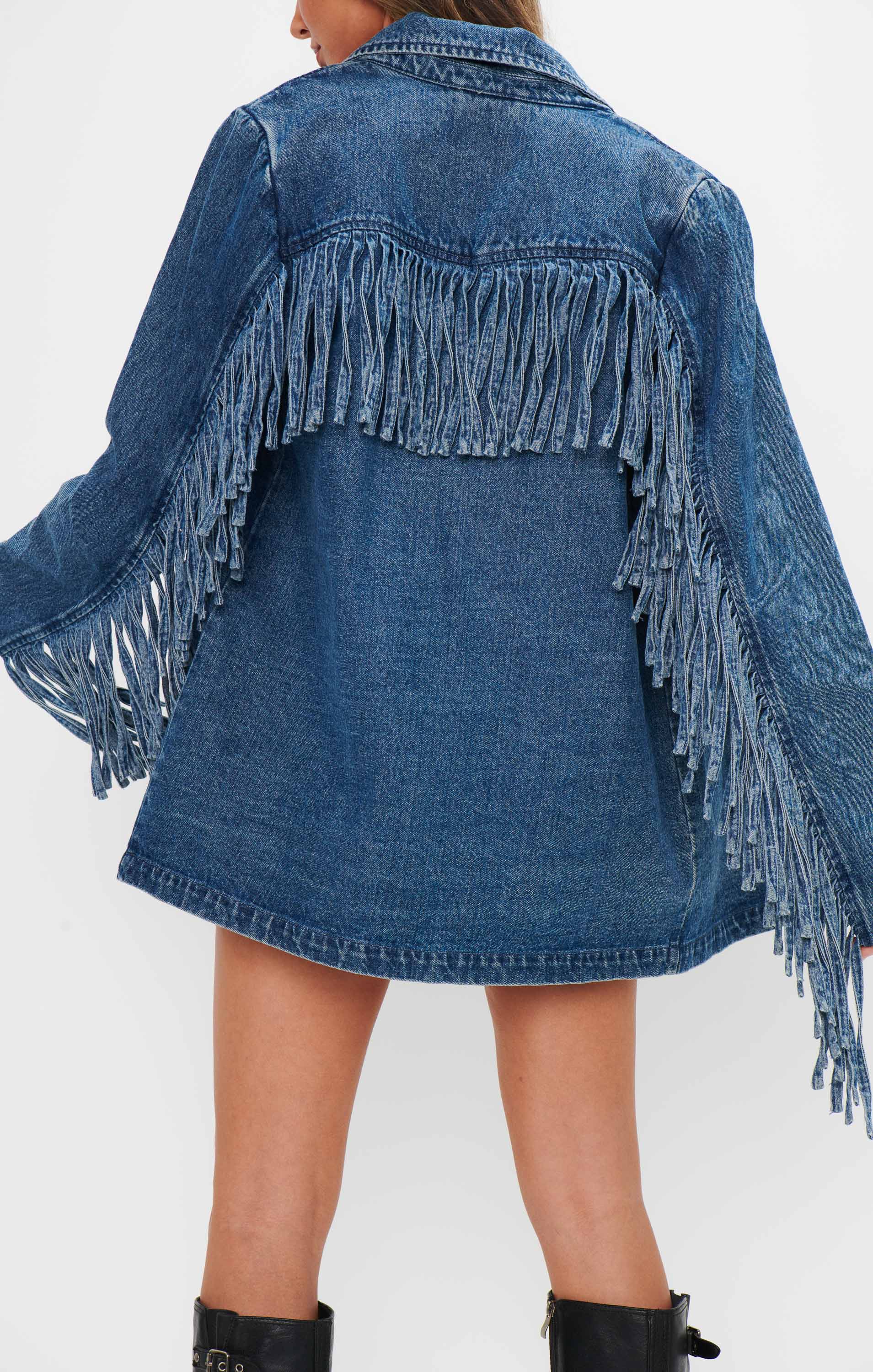 Sierra Fringe Jacket ~ Blue Indigo - Image 5