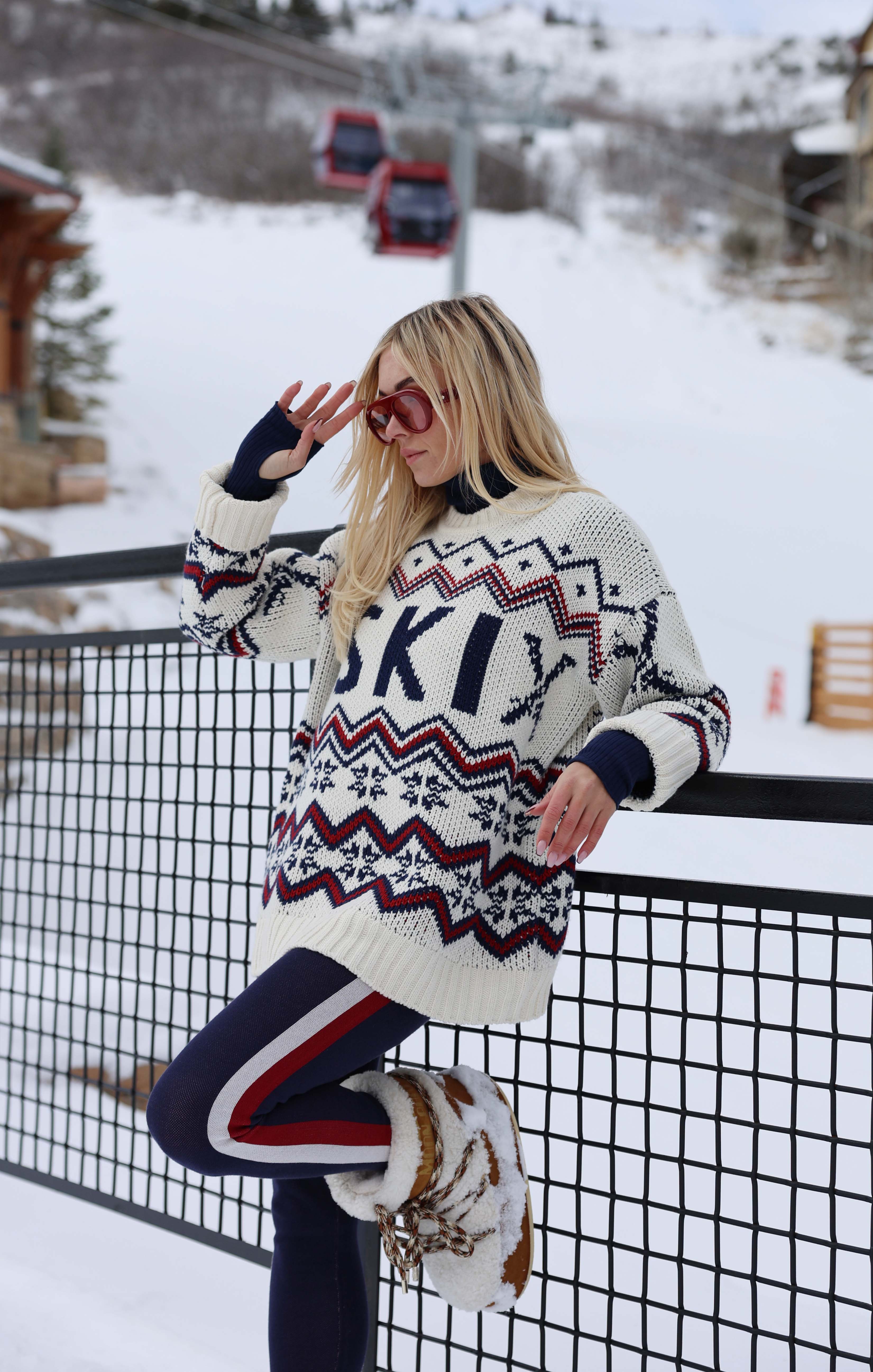 Ski in Sweater ~ Cream Ski Knit - Image 3