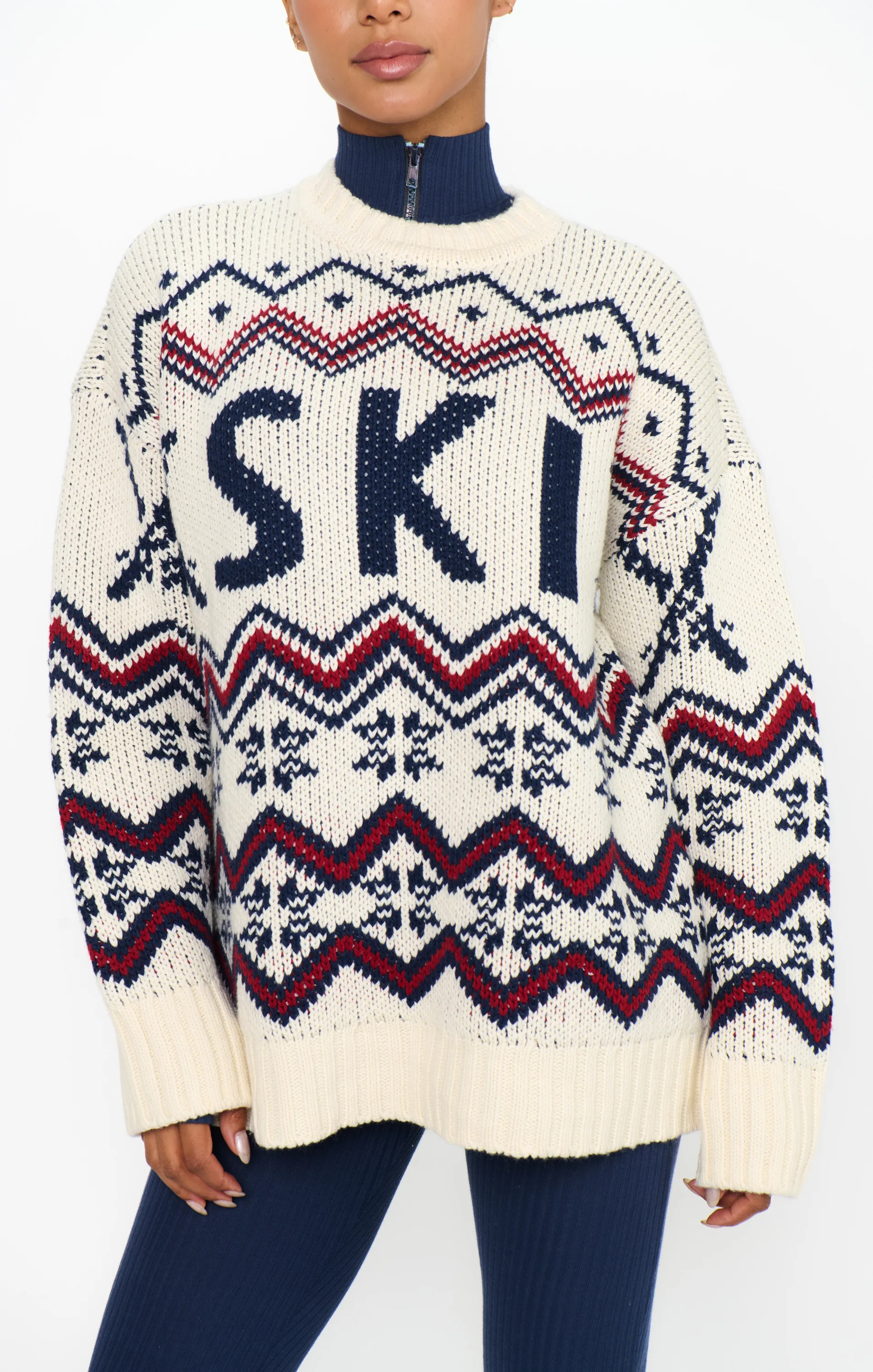 Ski in Sweater ~ Cream Ski Knit - Image 4