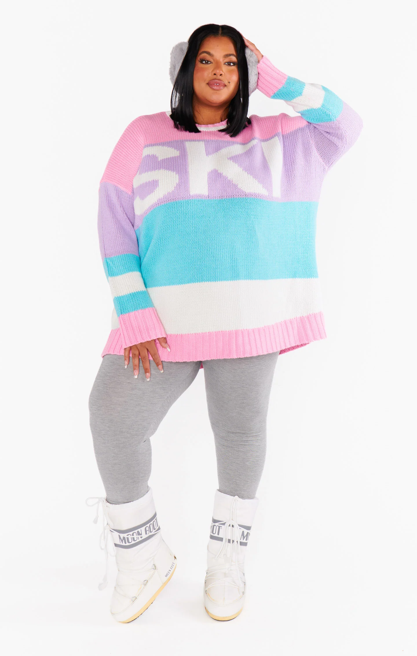 Ski in Sweater ~ Pastel Multi Knit - Image 12