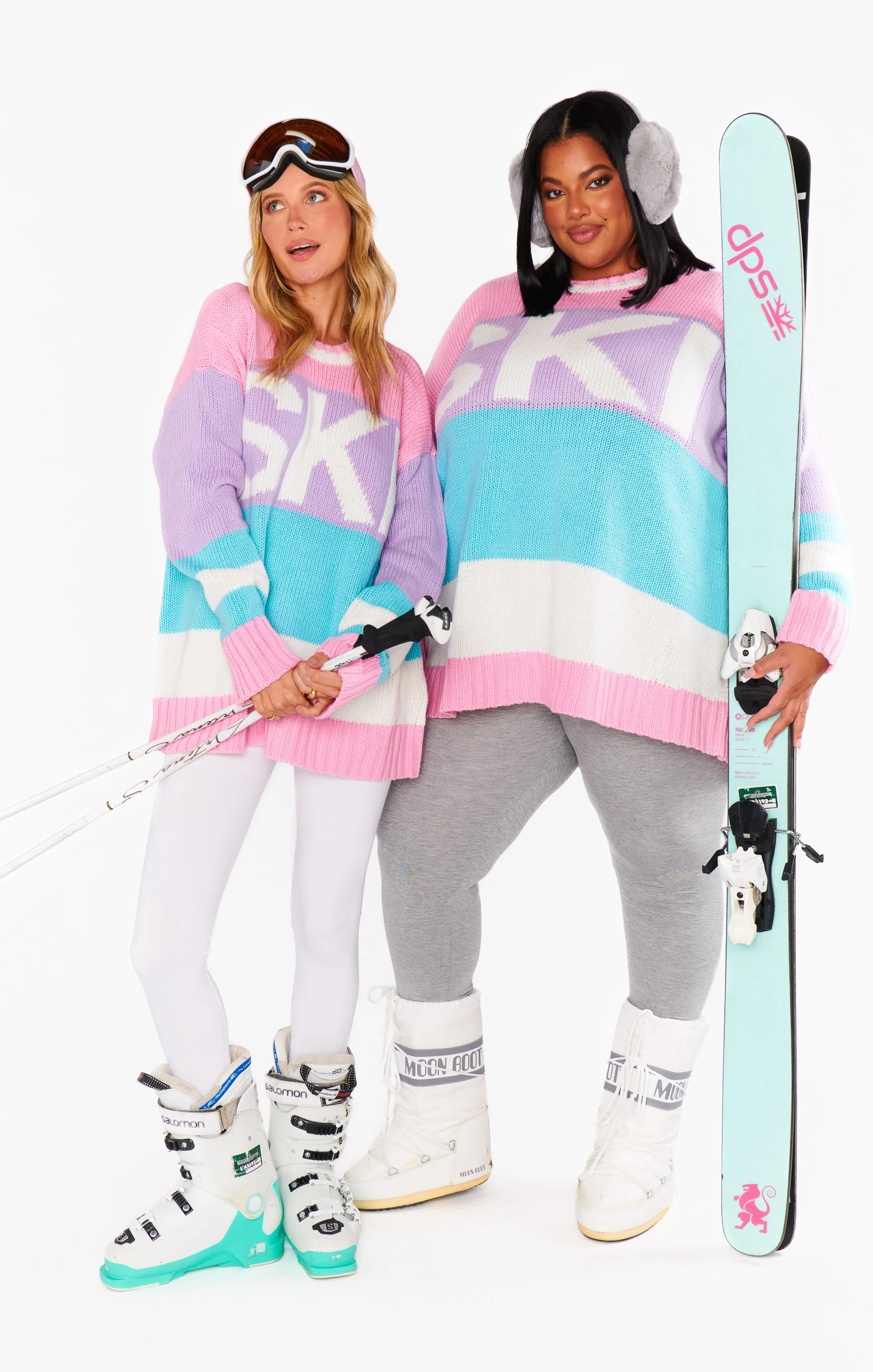 Ski in Sweater ~ Pastel Multi Knit - Image 15