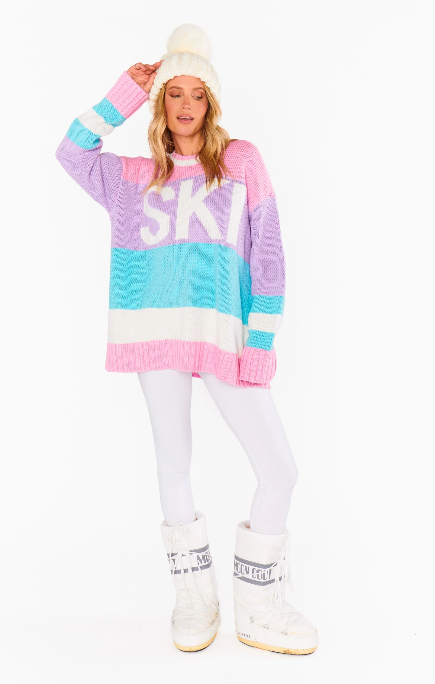 Ski in Sweater ~ Pastel Multi Knit - Image 5