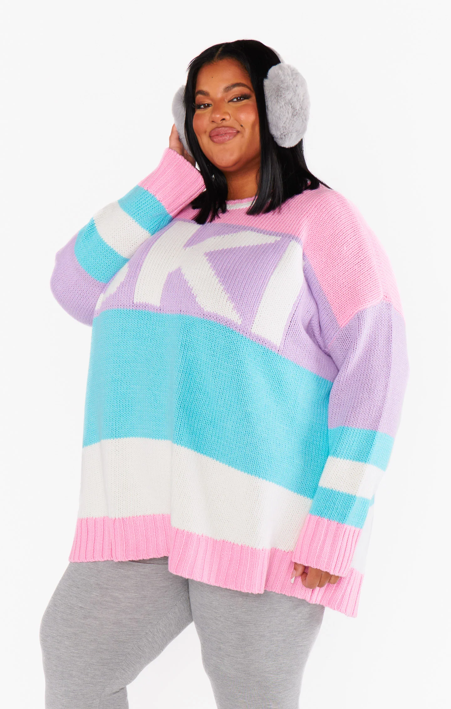 Ski in Sweater ~ Pastel Multi Knit - Image 8