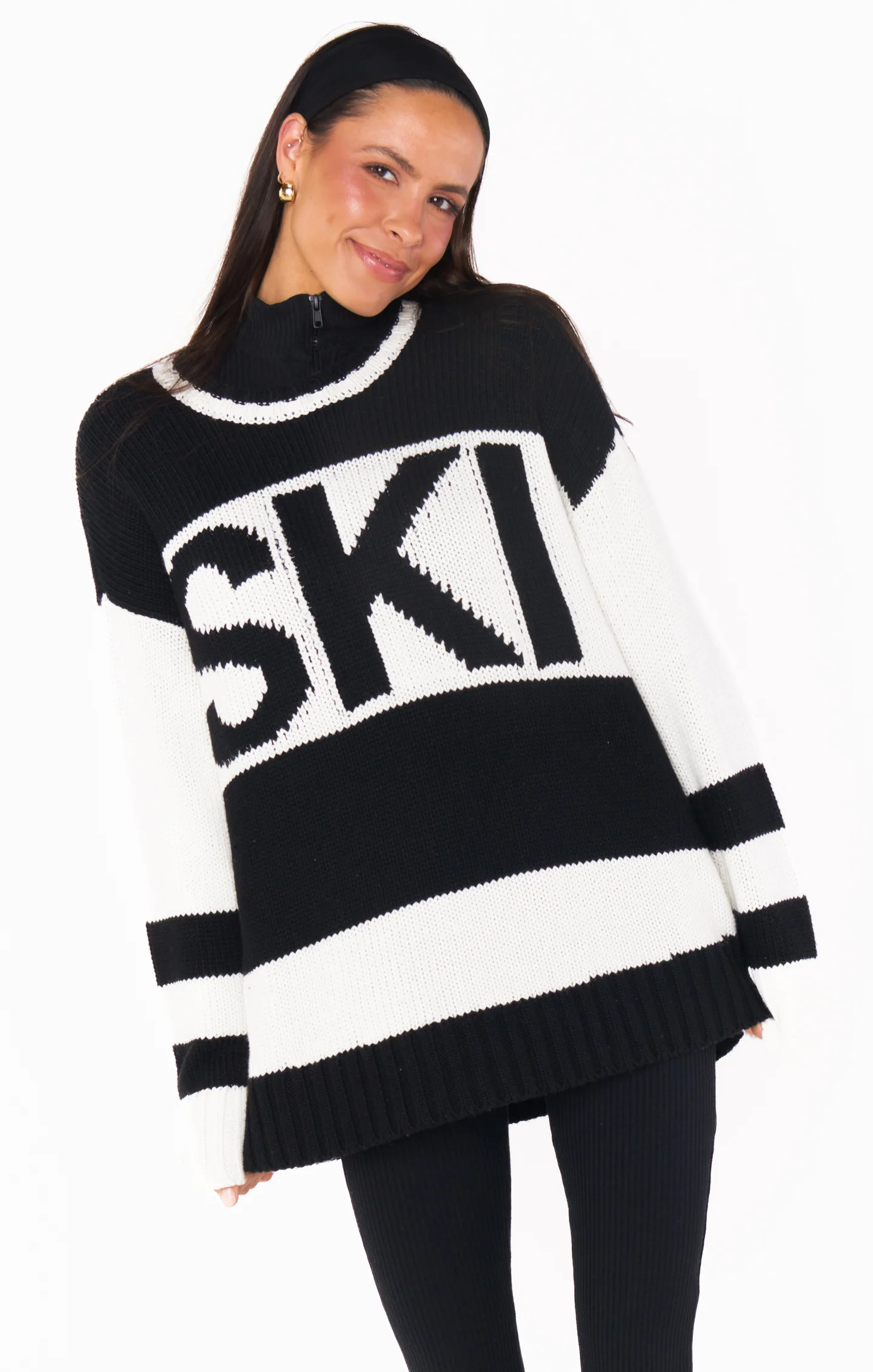 Ski in Sweater ~ Ski Knit Black - Image 5