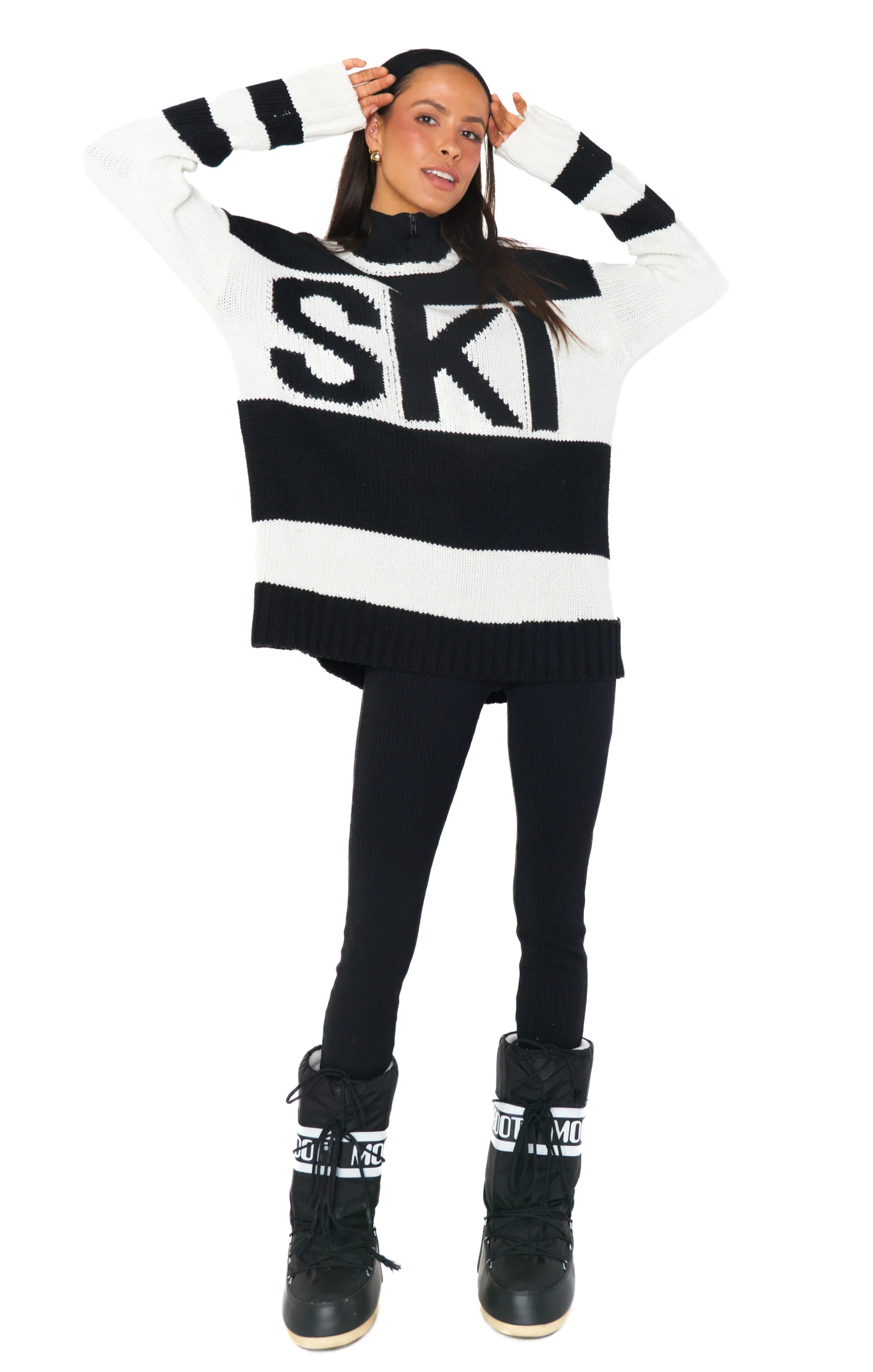 Ski in Sweater ~ Ski Knit Black - Image 8