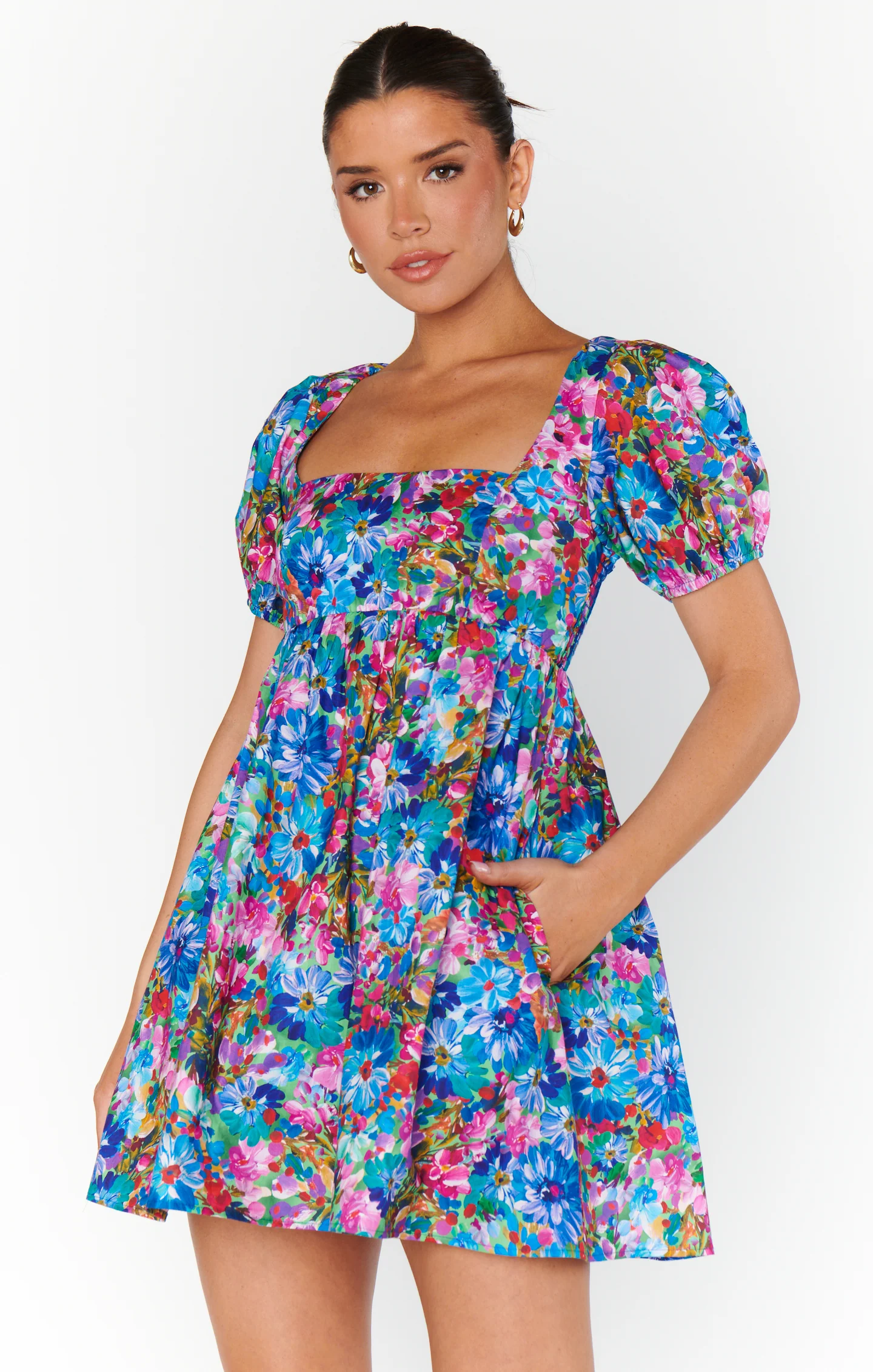 Smitten Babydoll Dress ~ Painterly Meadows - Image 3