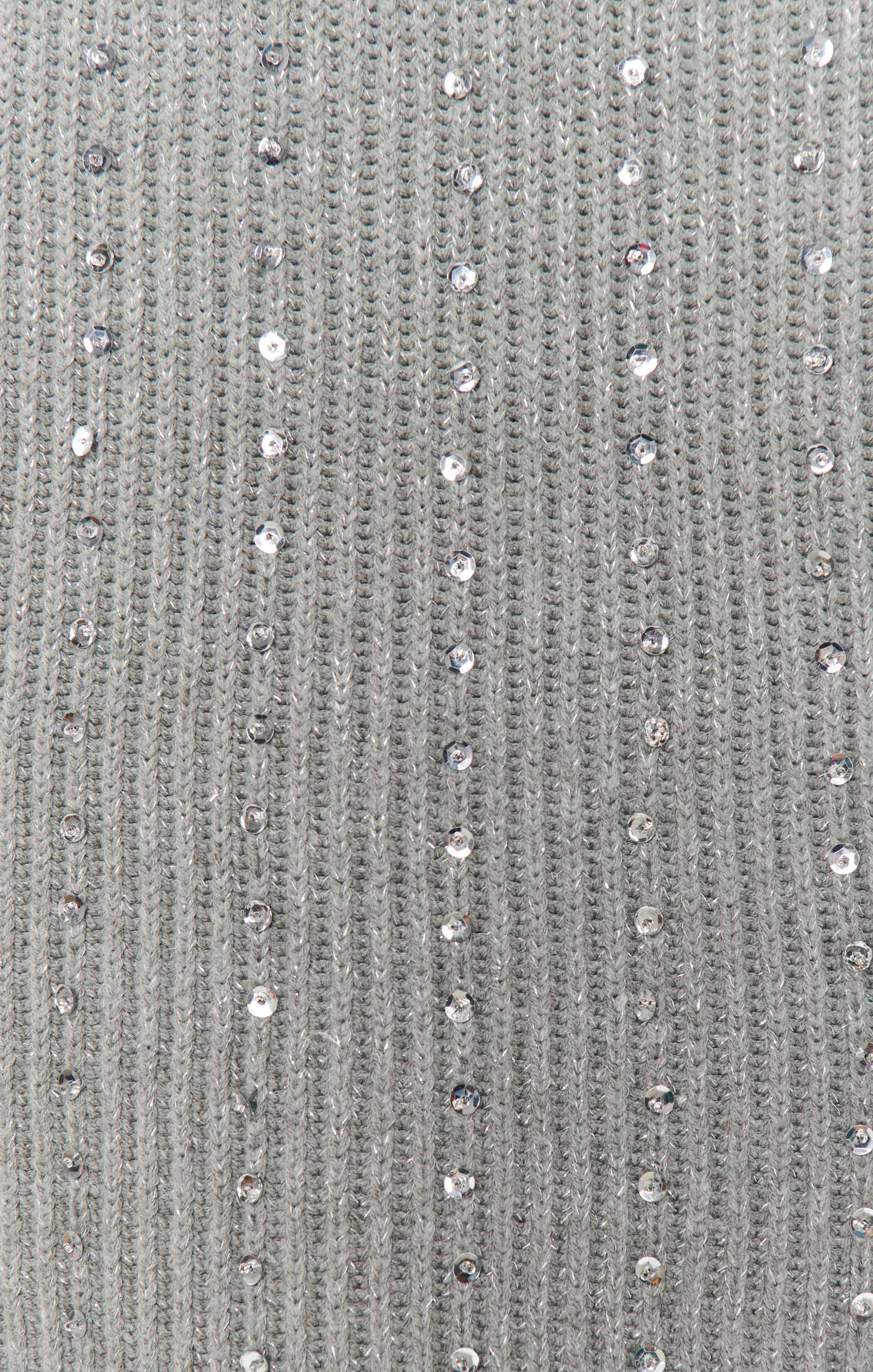 Social Sweater Dress ~ Silver Sequins Knit - Image 8