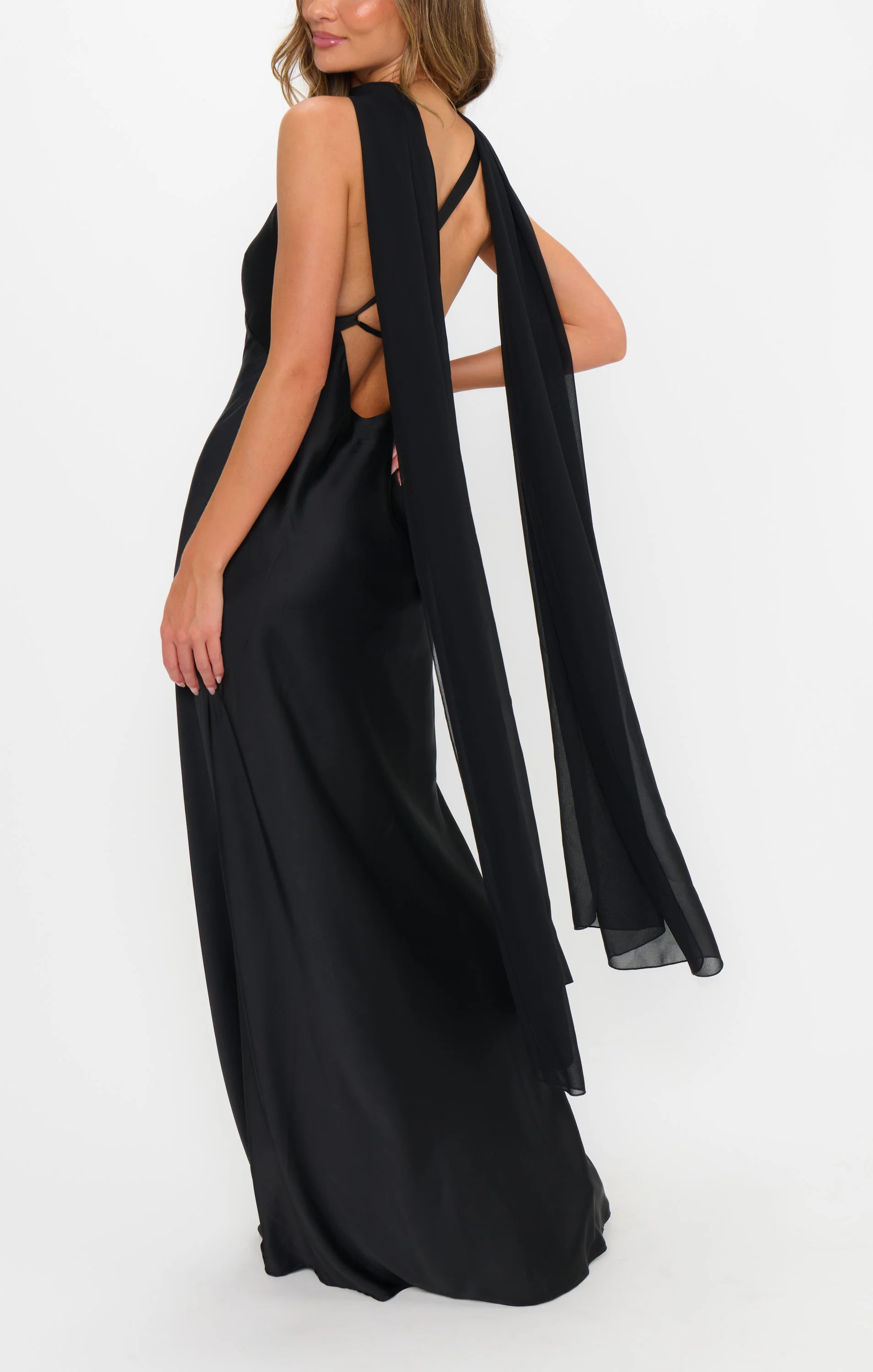 Soiree Shawl ~ Black Chiffon - Image 3