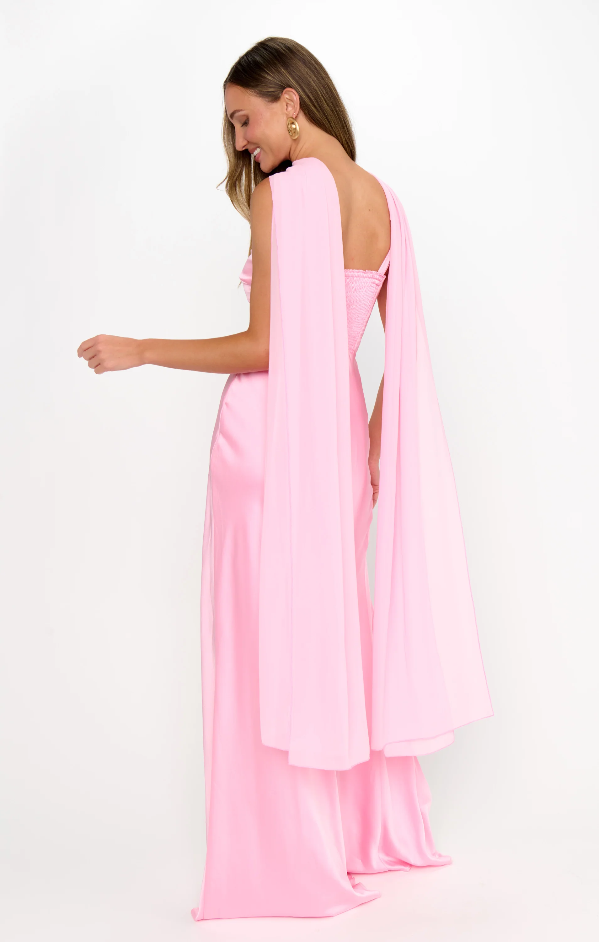 Soiree Shawl ~ Light Pink Chiffon - Image 3