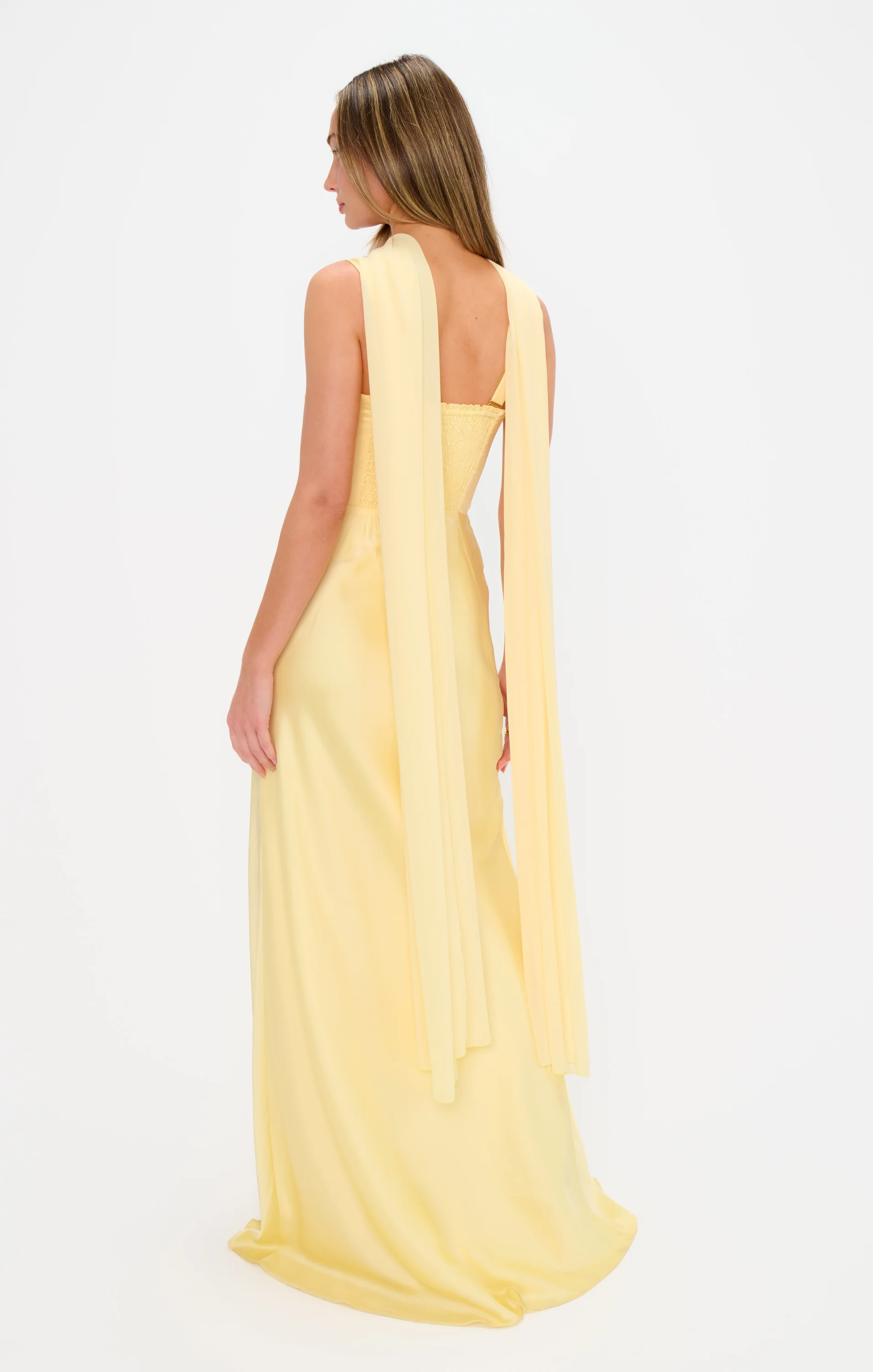 Soiree Shawl ~ Pale Yellow Chiffon - Image 8