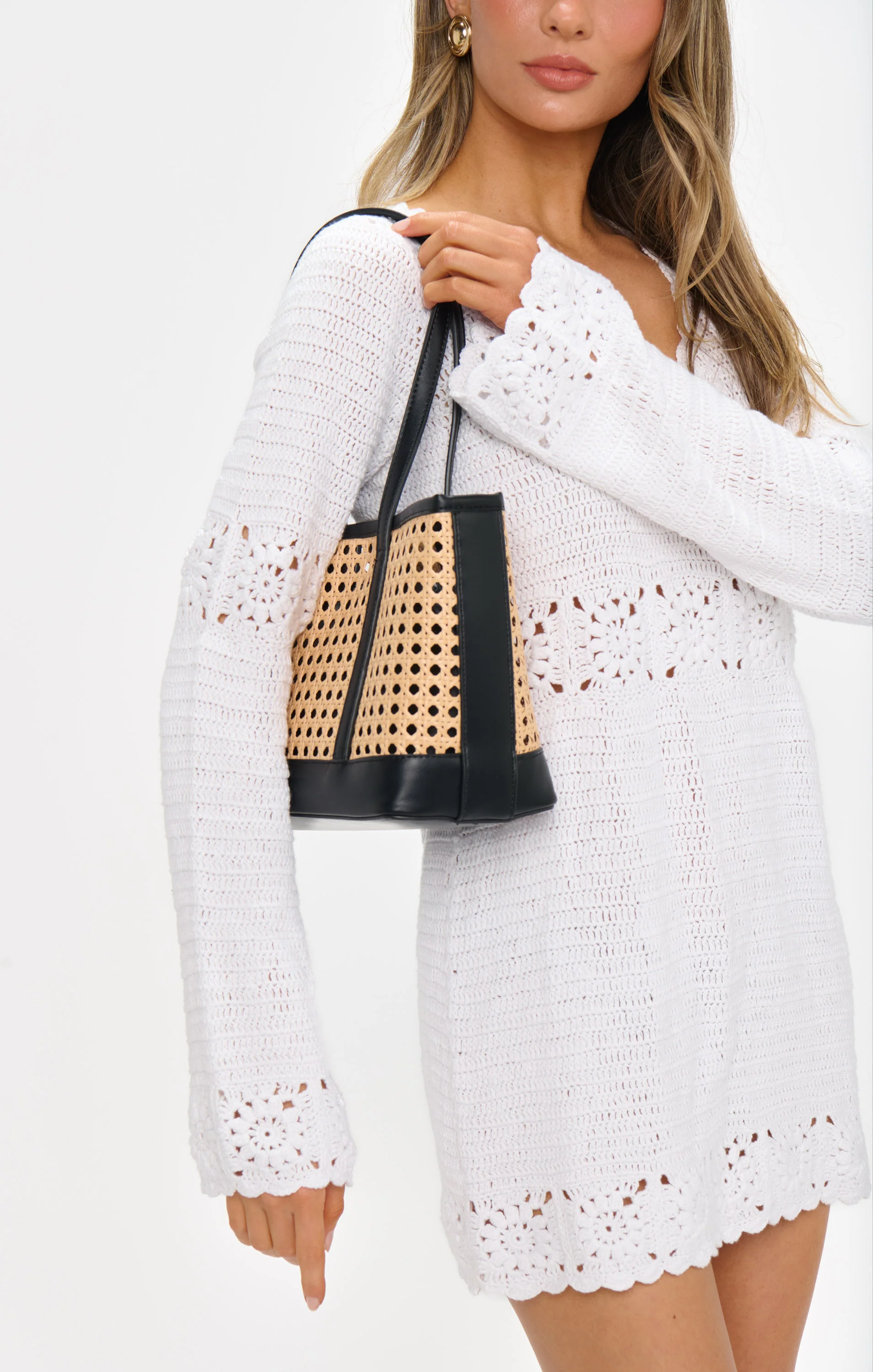 Soleil Mini Tote ~ Black and Natural - Image 2
