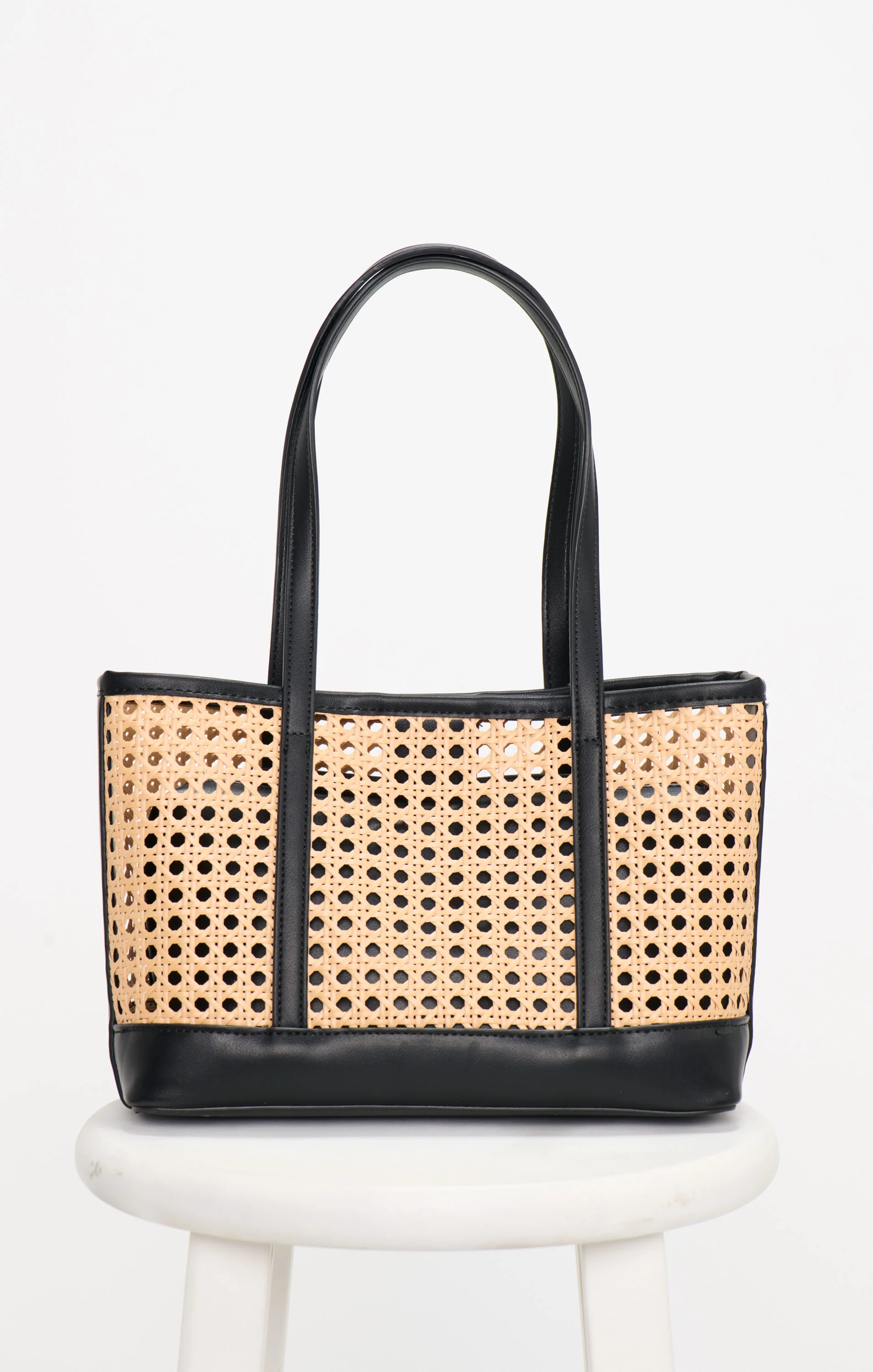 Soleil Mini Tote ~ Black and Natural - Image 4