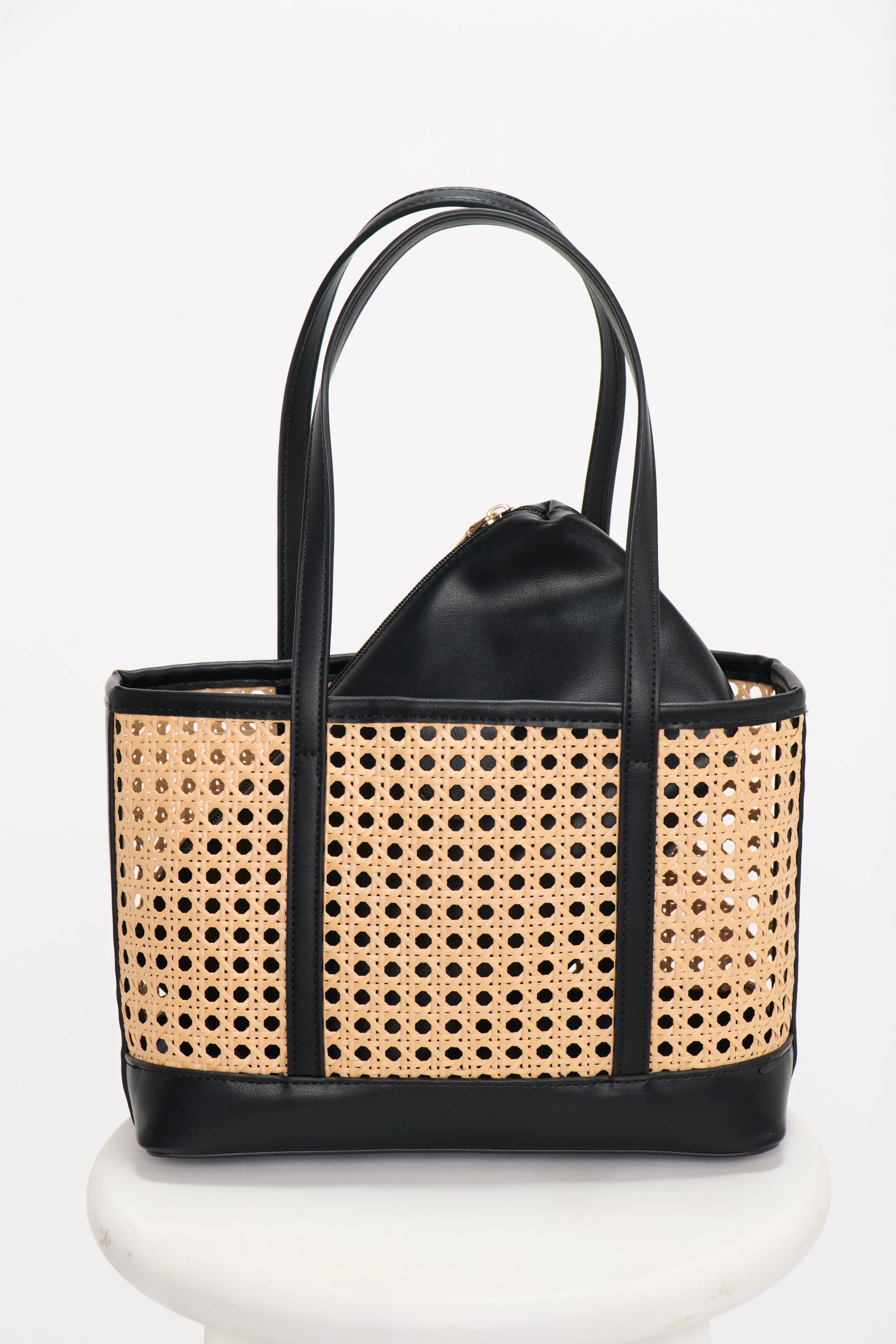 Soleil Mini Tote ~ Black and Natural - Image 5