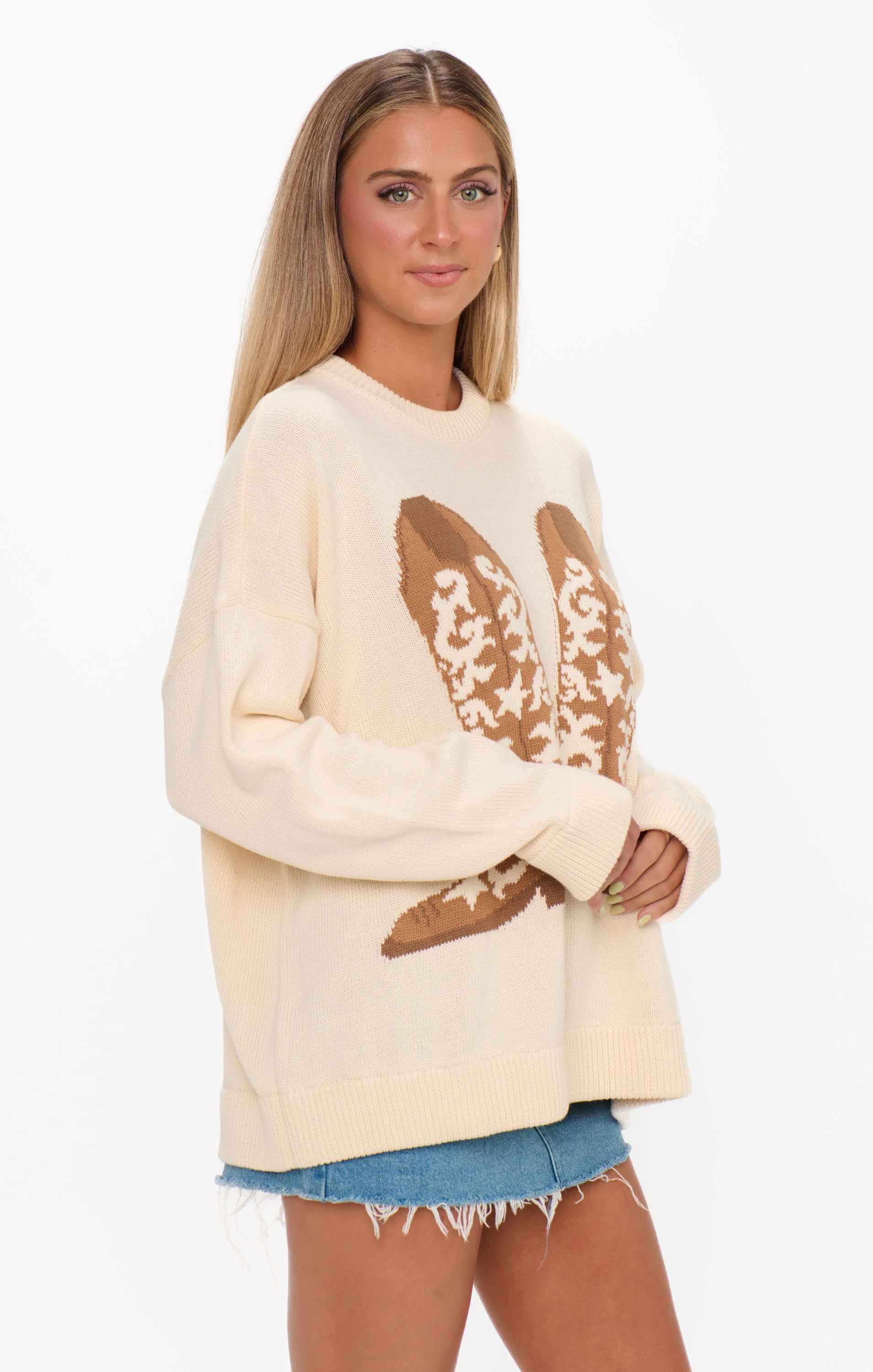 Stay Awhile Sweater ~ Cowboy Boot Knit - Image 5