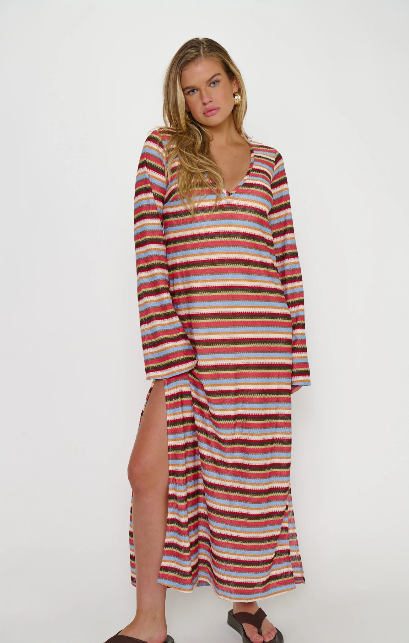 Staycation Coverup ~ Sunkissed Stripe Knit - Image 5
