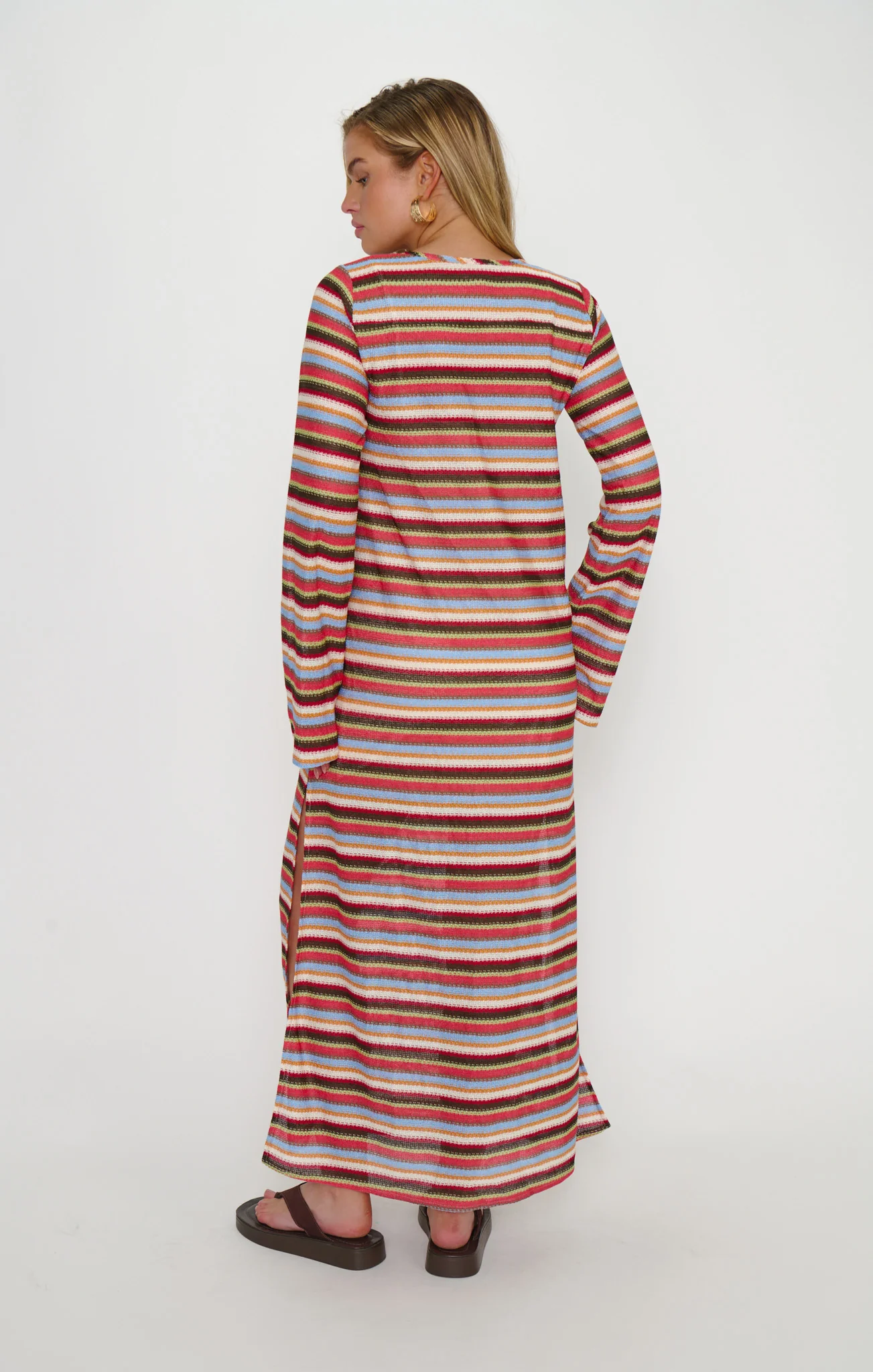 Staycation Coverup ~ Sunkissed Stripe Knit - Image 6