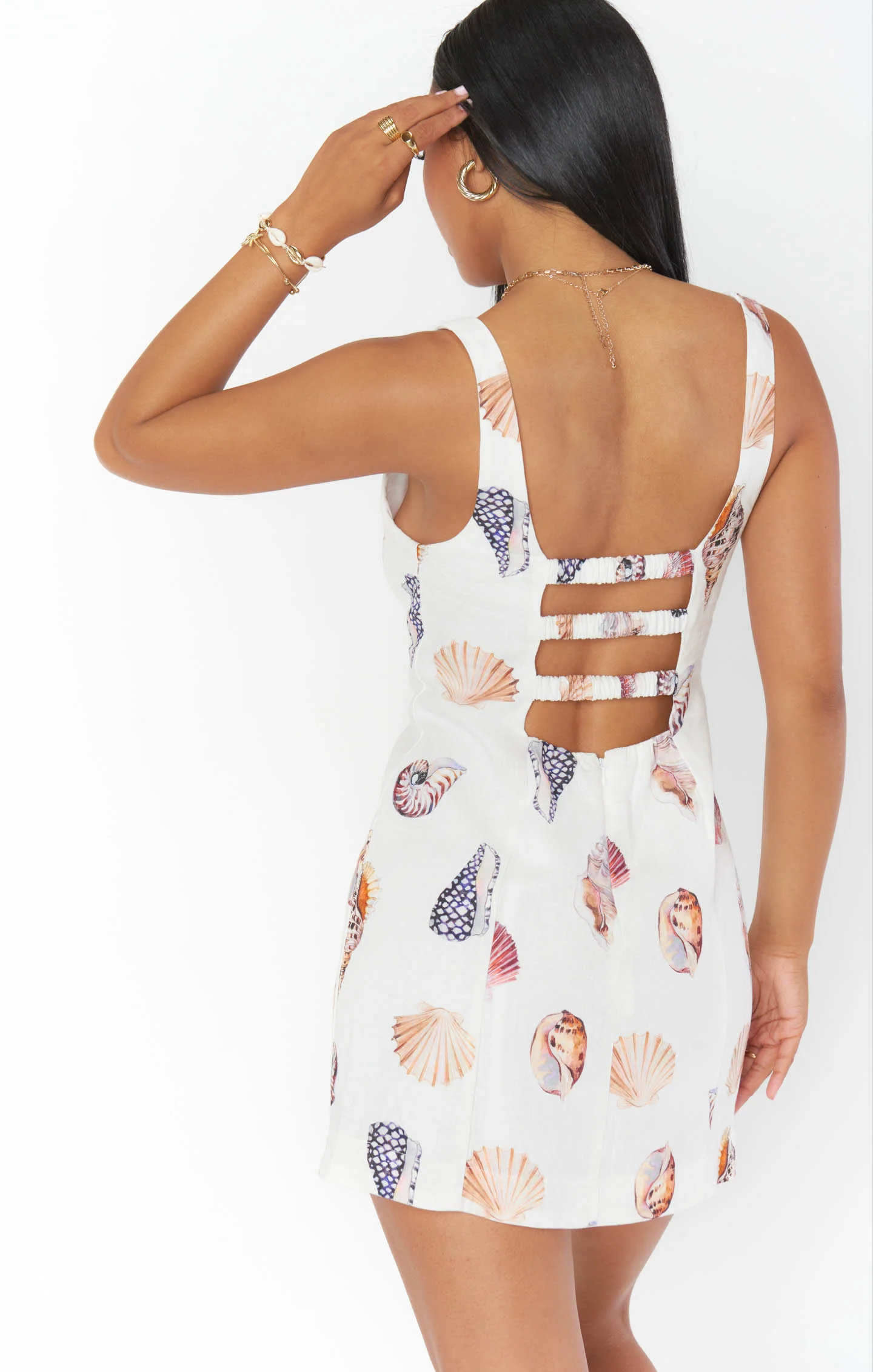 Steph Mini Dress ~ Shell Linen - Image 8
