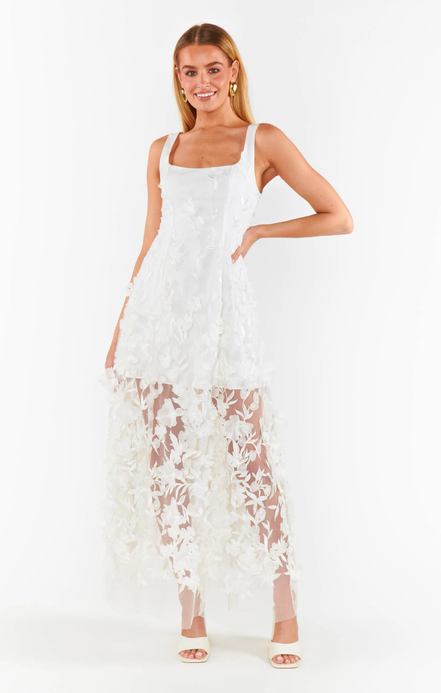 Stephanie Dress ~ 3D Floral Embroidery - Image 5