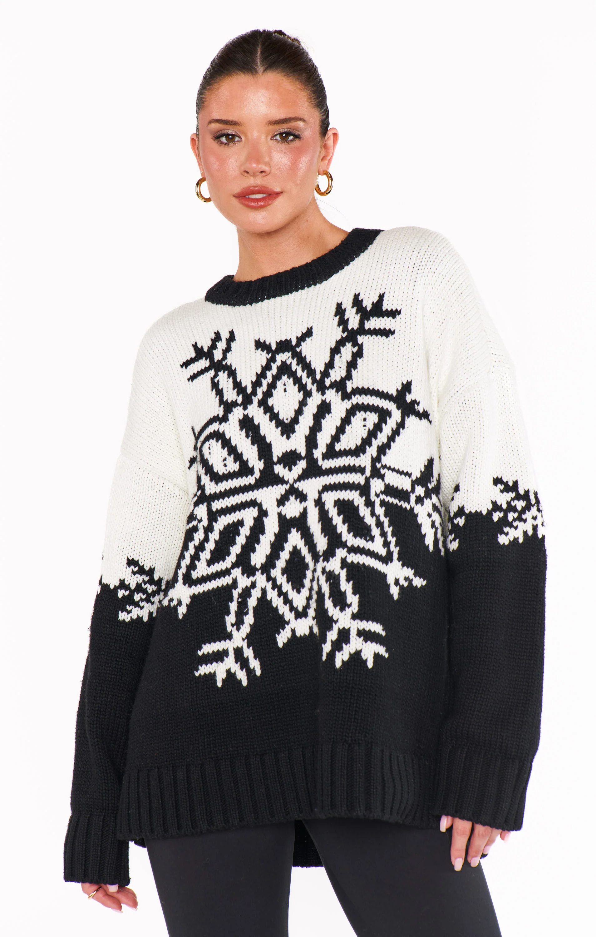 Stowe Sweater ~ Snowflake Knit - Image 4