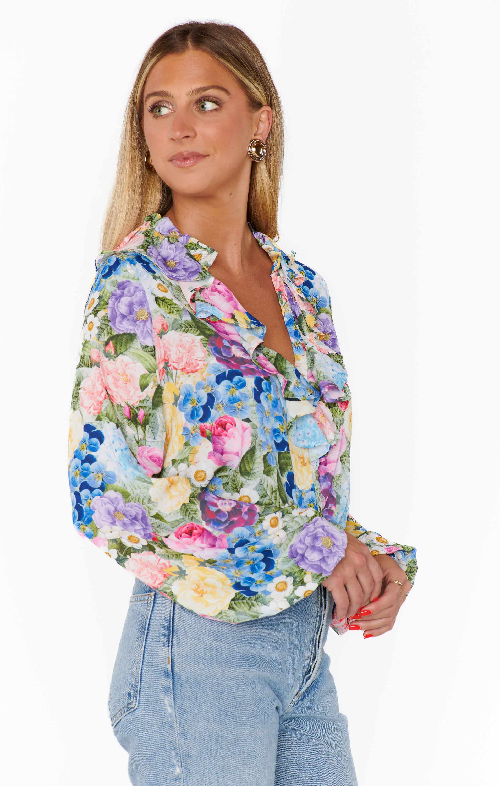 Suki Ruffle Top ~ Flower Shop - Image 5