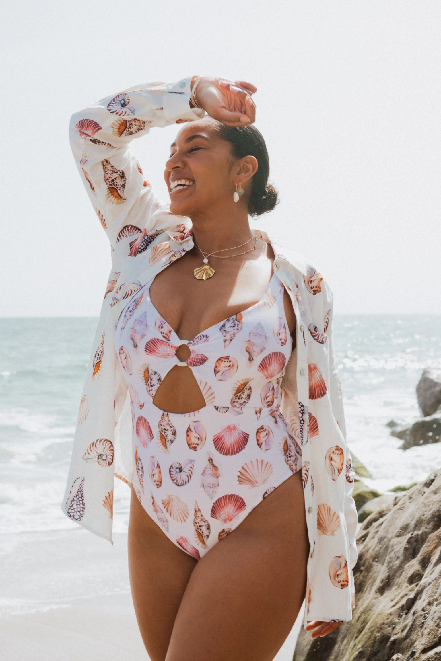 Summer One Piece ~ White Shells - Image 4