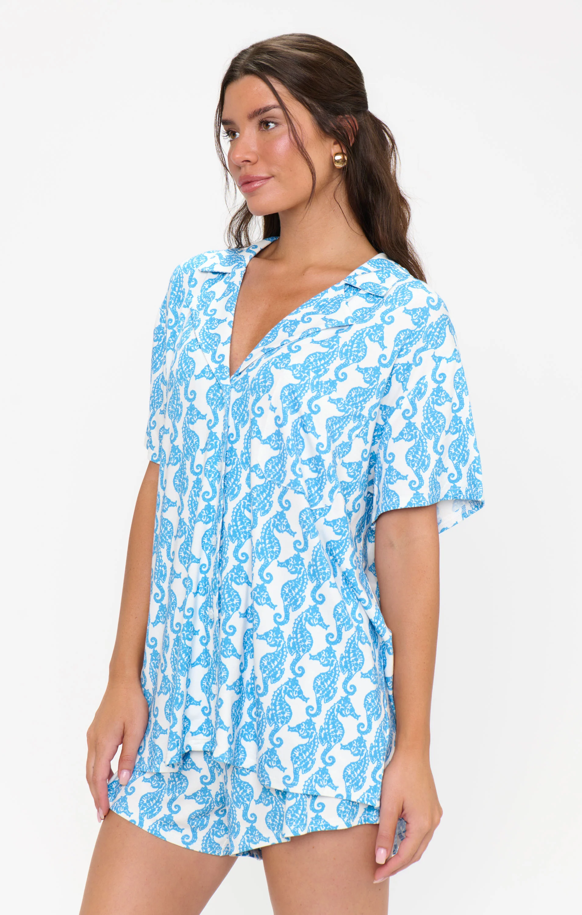 Sunday Morning PJ Set ~ Seahorse Jersey - Image 3