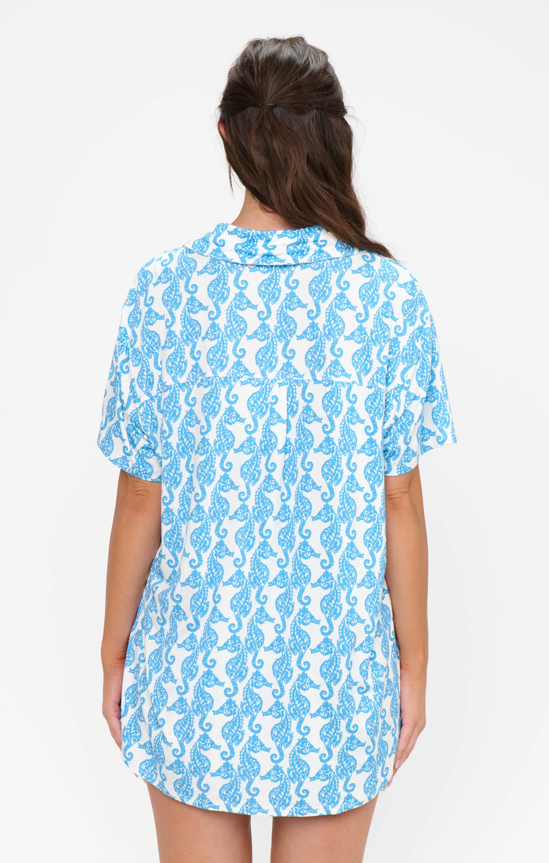 Sunday Morning PJ Set ~ Seahorse Jersey - Image 4