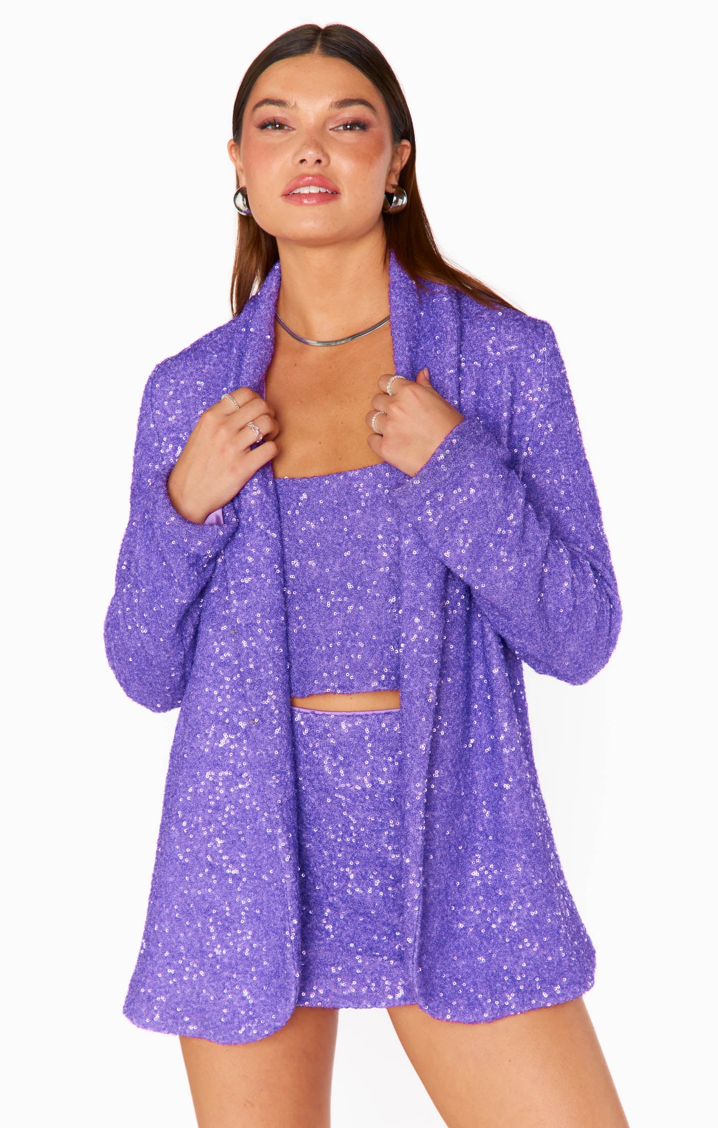 Tara Crop Top ~ Violet Sequins - Image 4