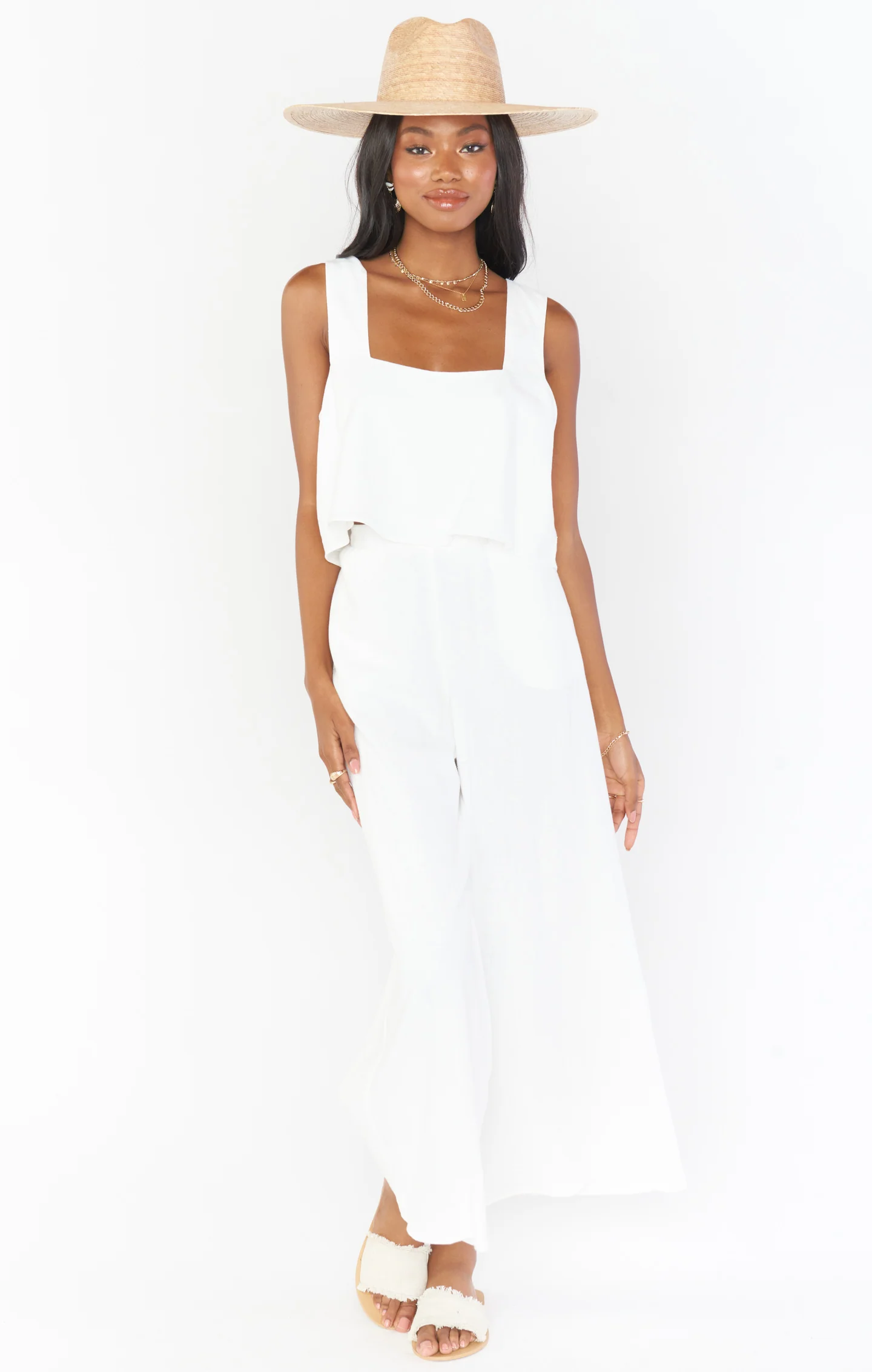 Tara Crop Top ~ White Linen - Image 11