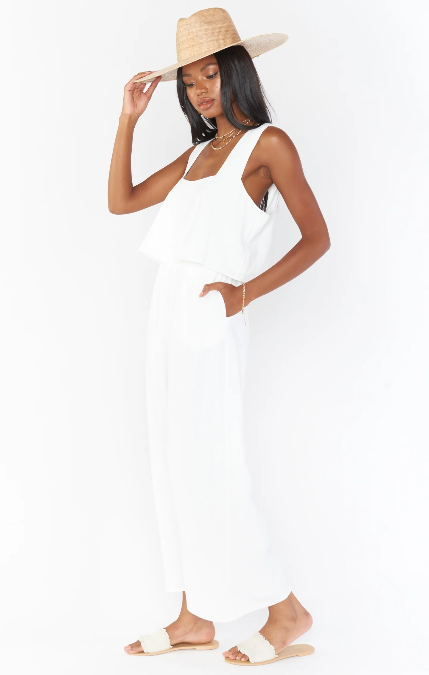 Tara Crop Top ~ White Linen - Image 12