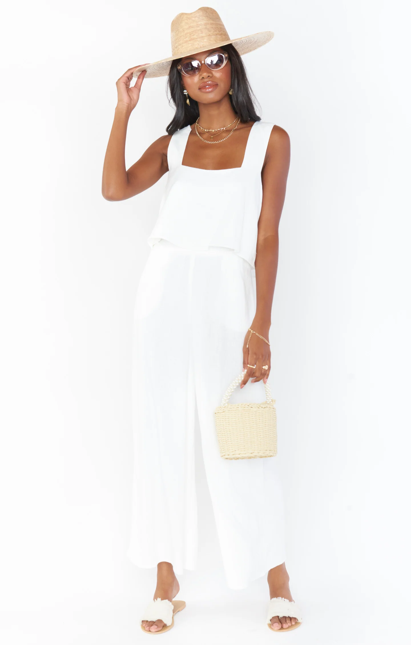 Tara Crop Top ~ White Linen - Image 14