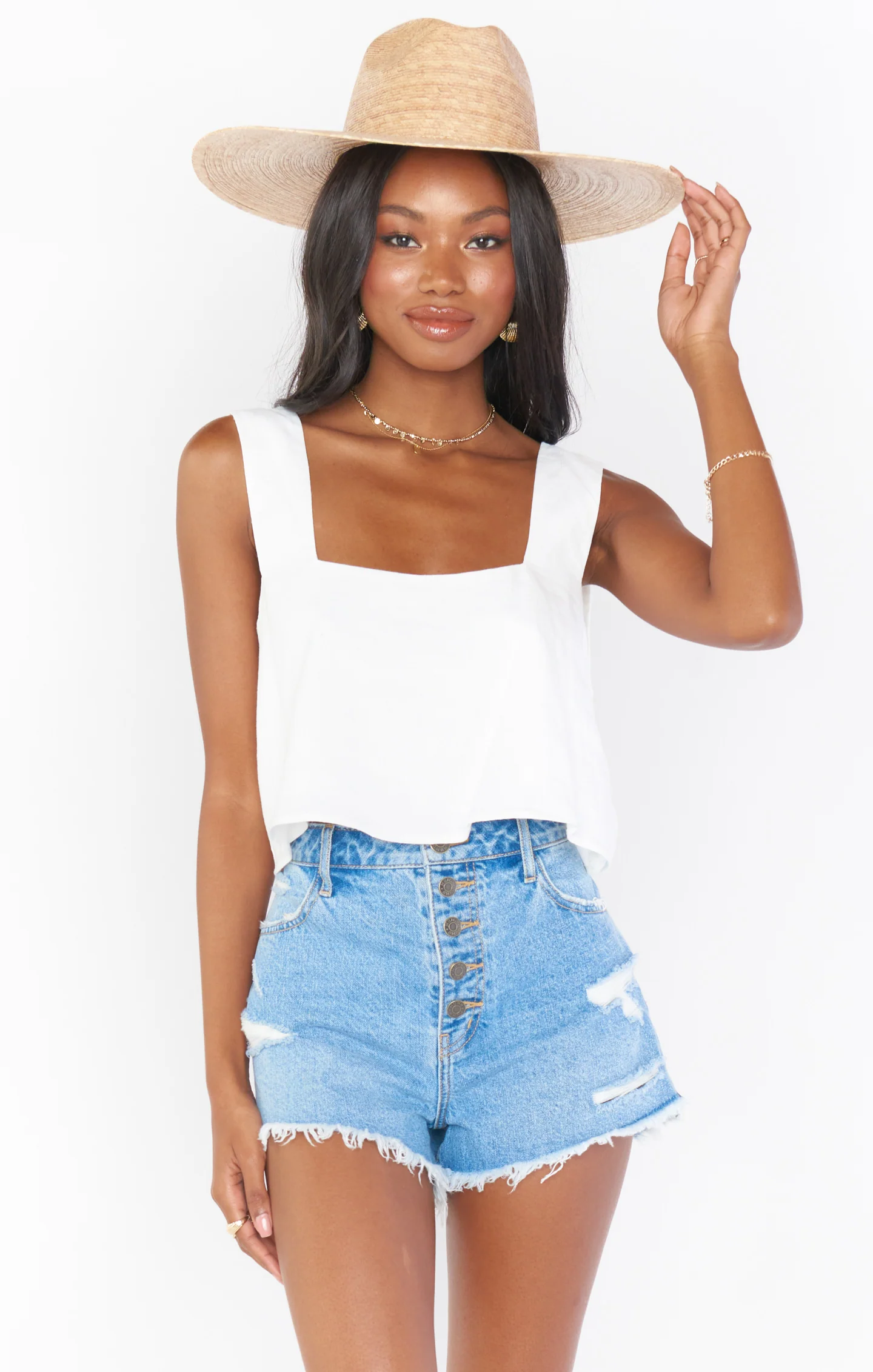 Tara Crop Top ~ White Linen - Image 8