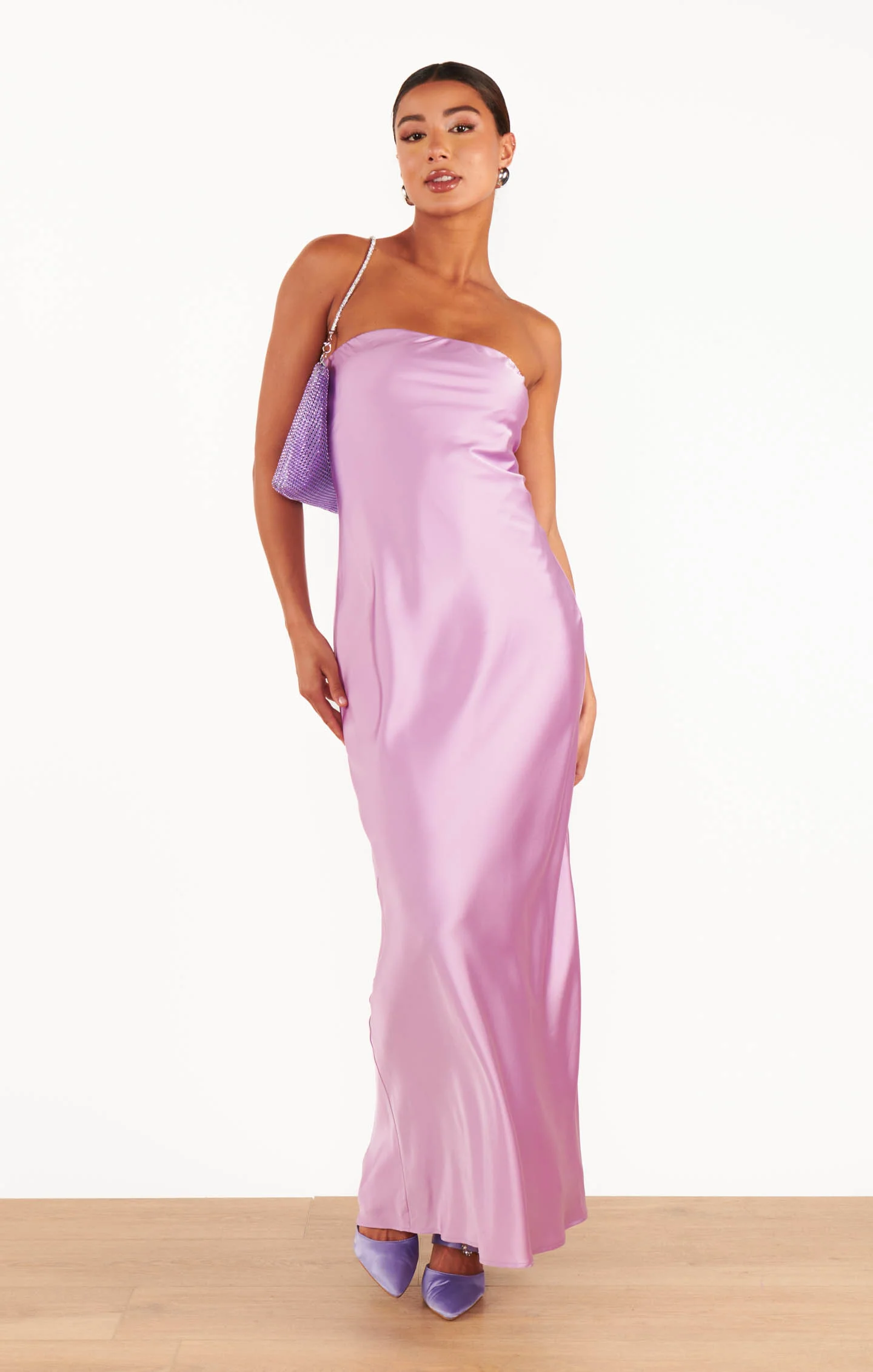 Taylor Tube Dress ~ Lilac Luxe Satin - Image 6