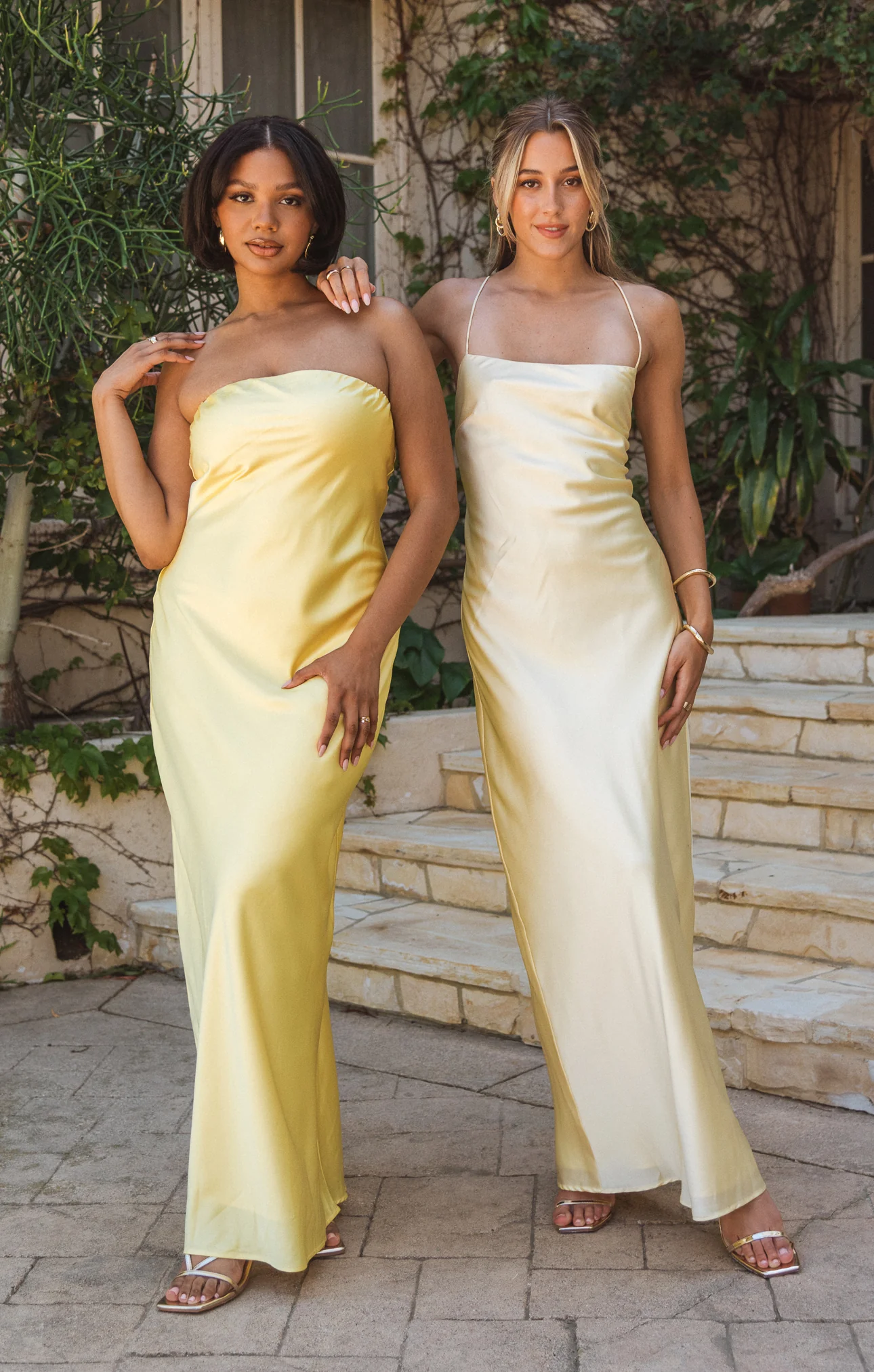 Taylor Tube Dress ~ Yellow Luxe Satin - Image 5