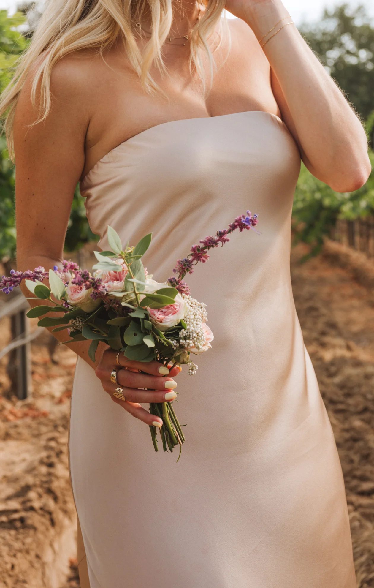 Taylor Tube Maxi Dress ~ Champagne Luxe Satin - Image 2
