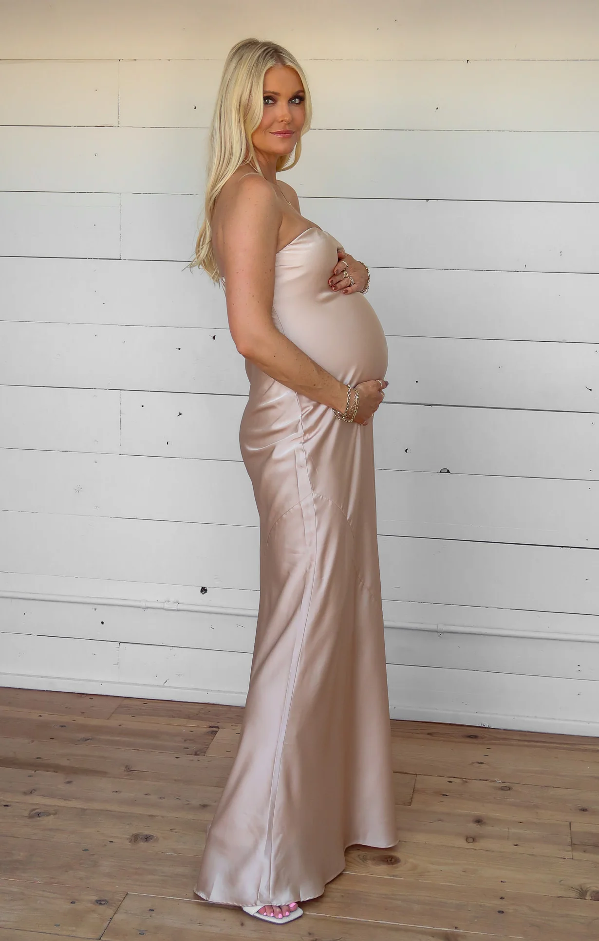 Taylor Tube Maxi Dress ~ Champagne Luxe Satin - Image 8