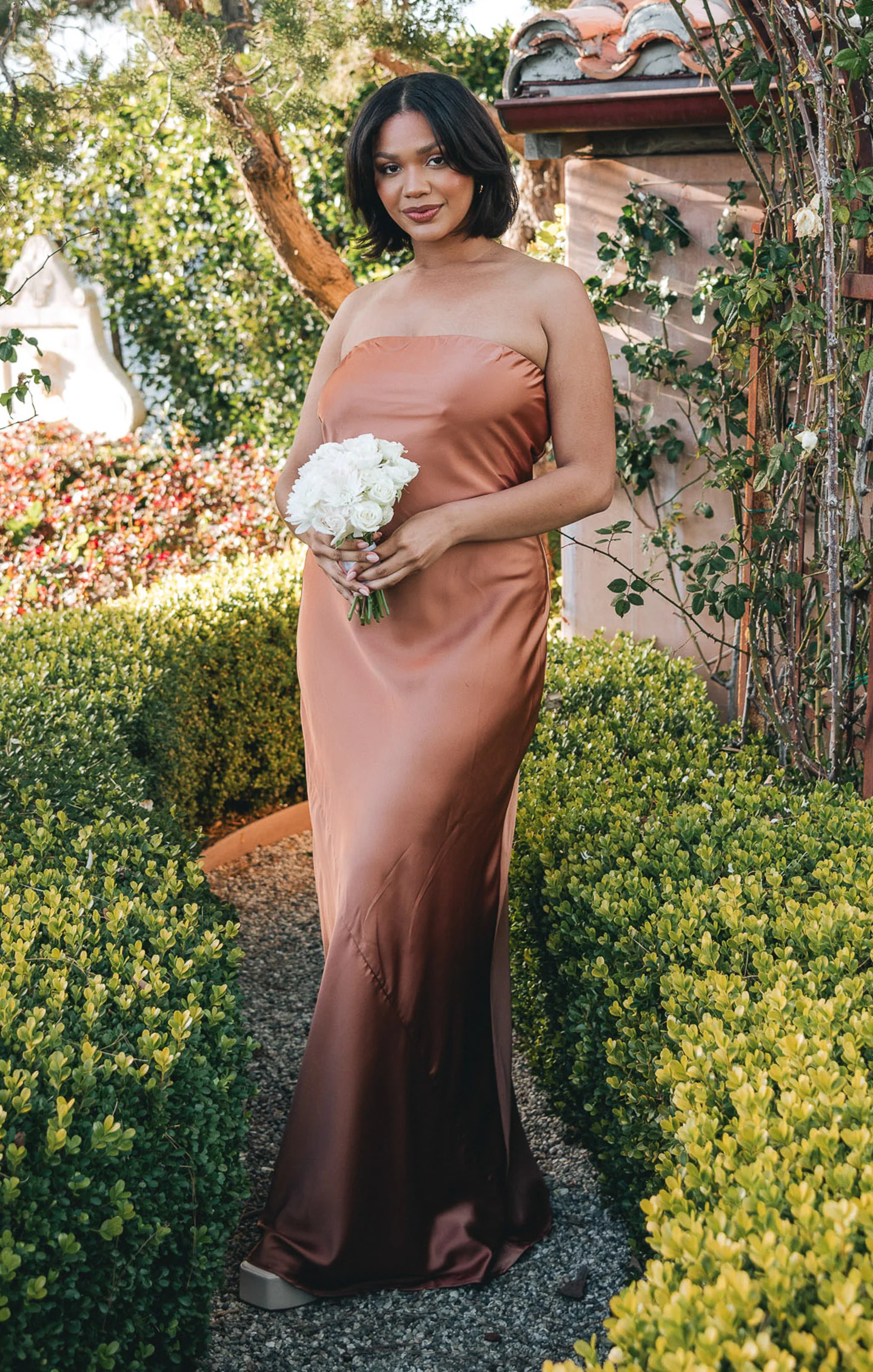 Taylor Tube Maxi Dress ~ Copper Luxe Satin - Image 3