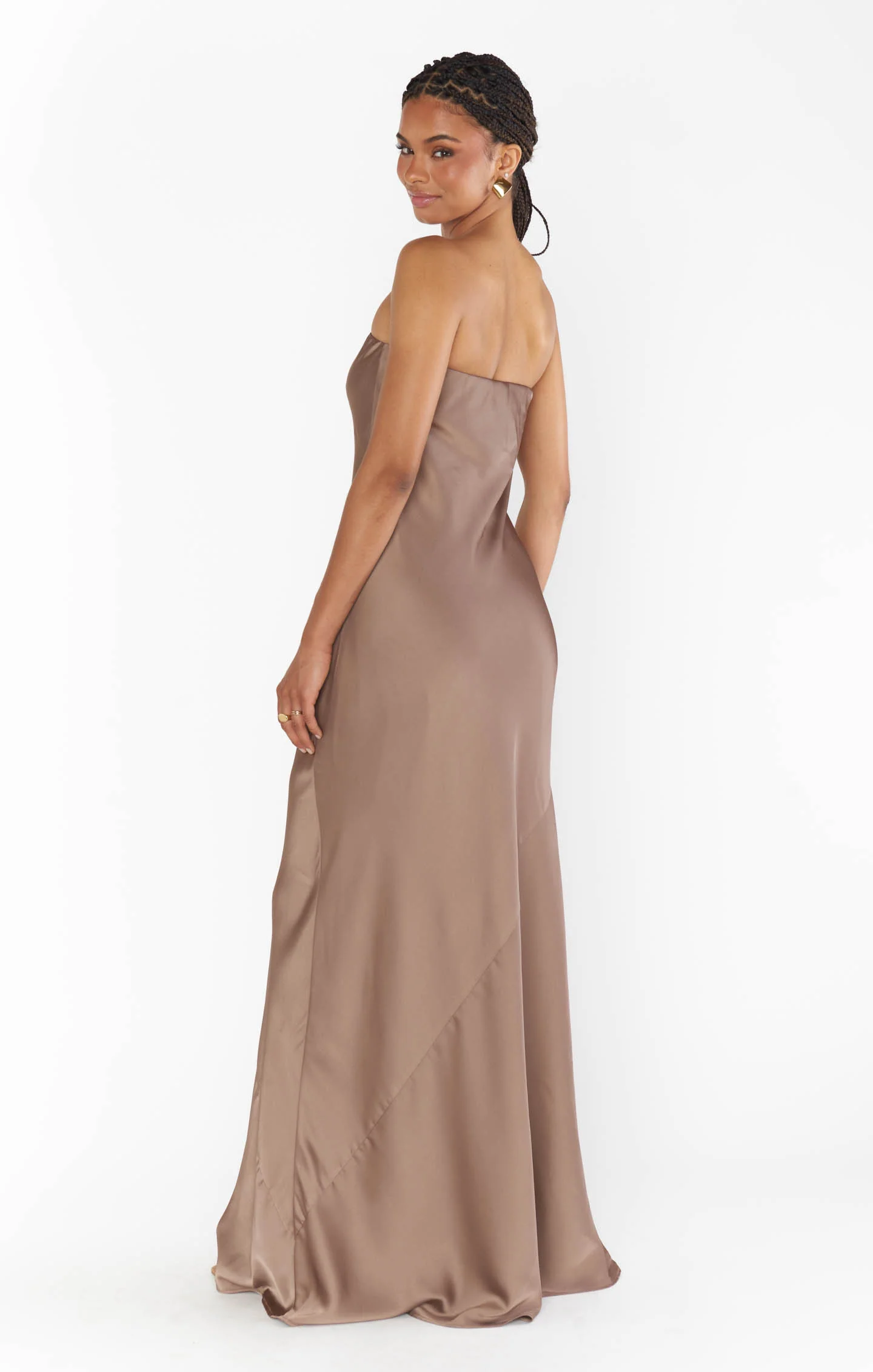 Taylor Tube Maxi Dress ~ Dune Luxe Satin - Image 5