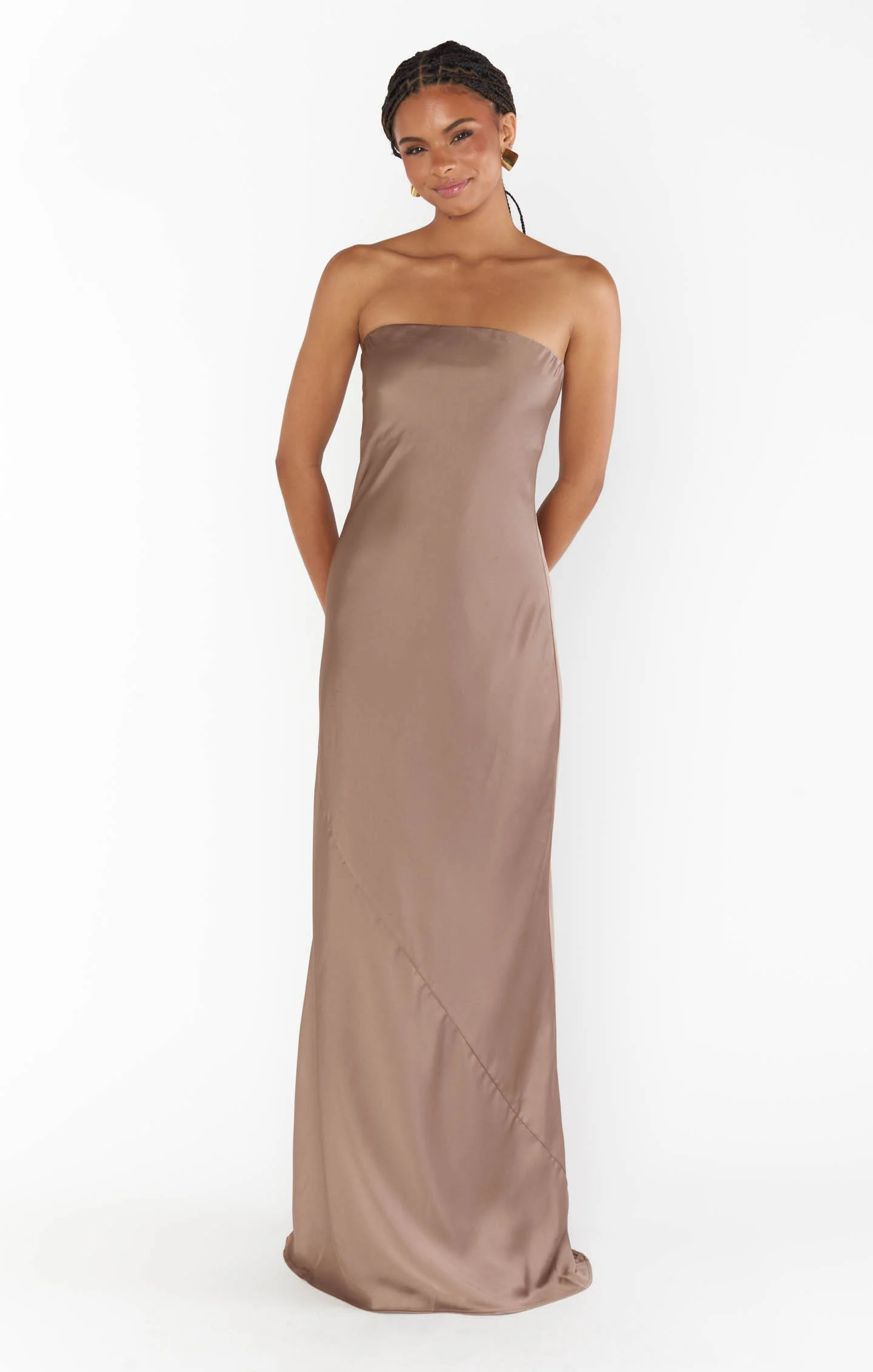 Taylor Tube Maxi Dress ~ Dune Luxe Satin - Image 9