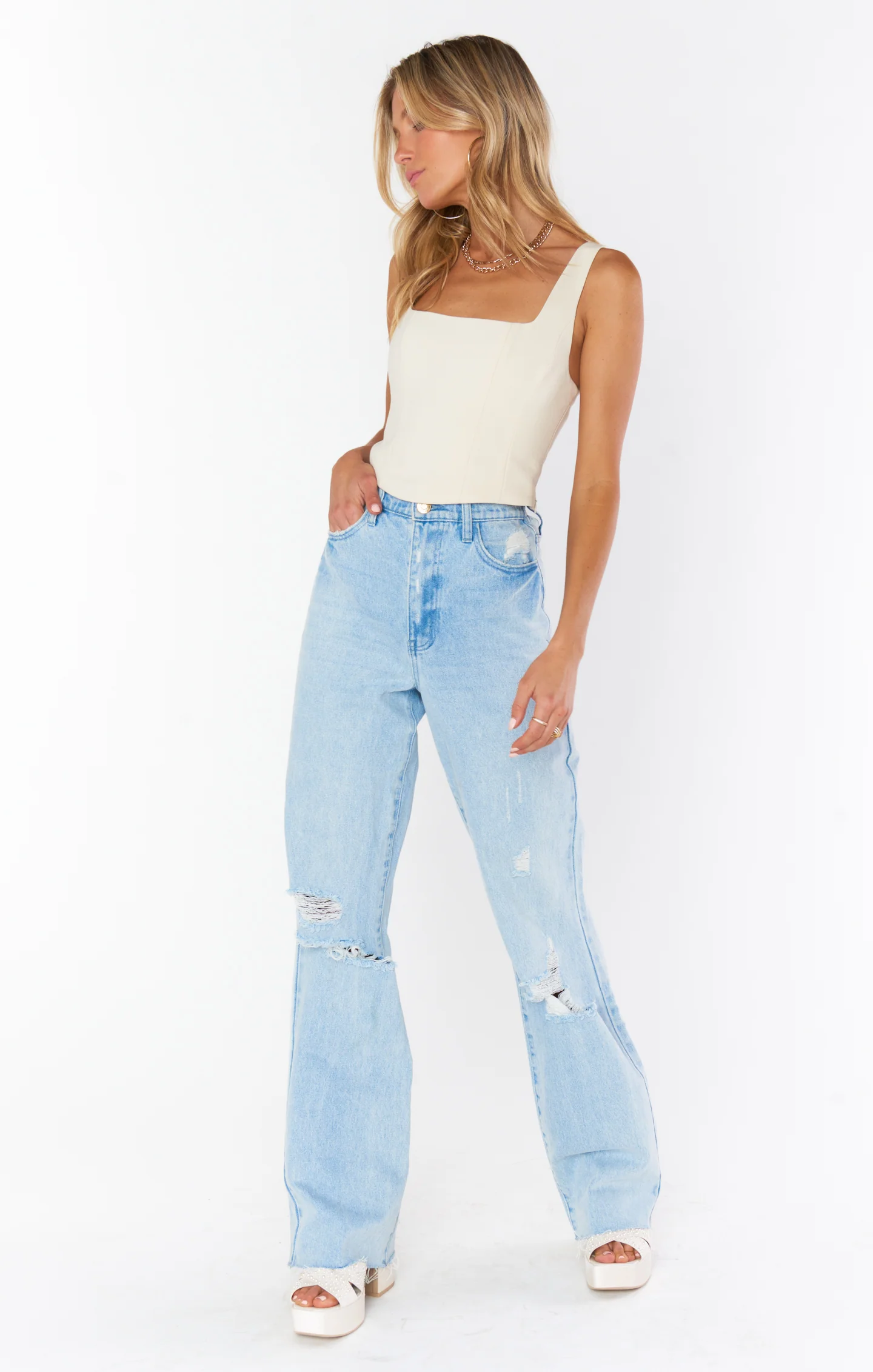 The Corset Top ~ Off White - Image 5