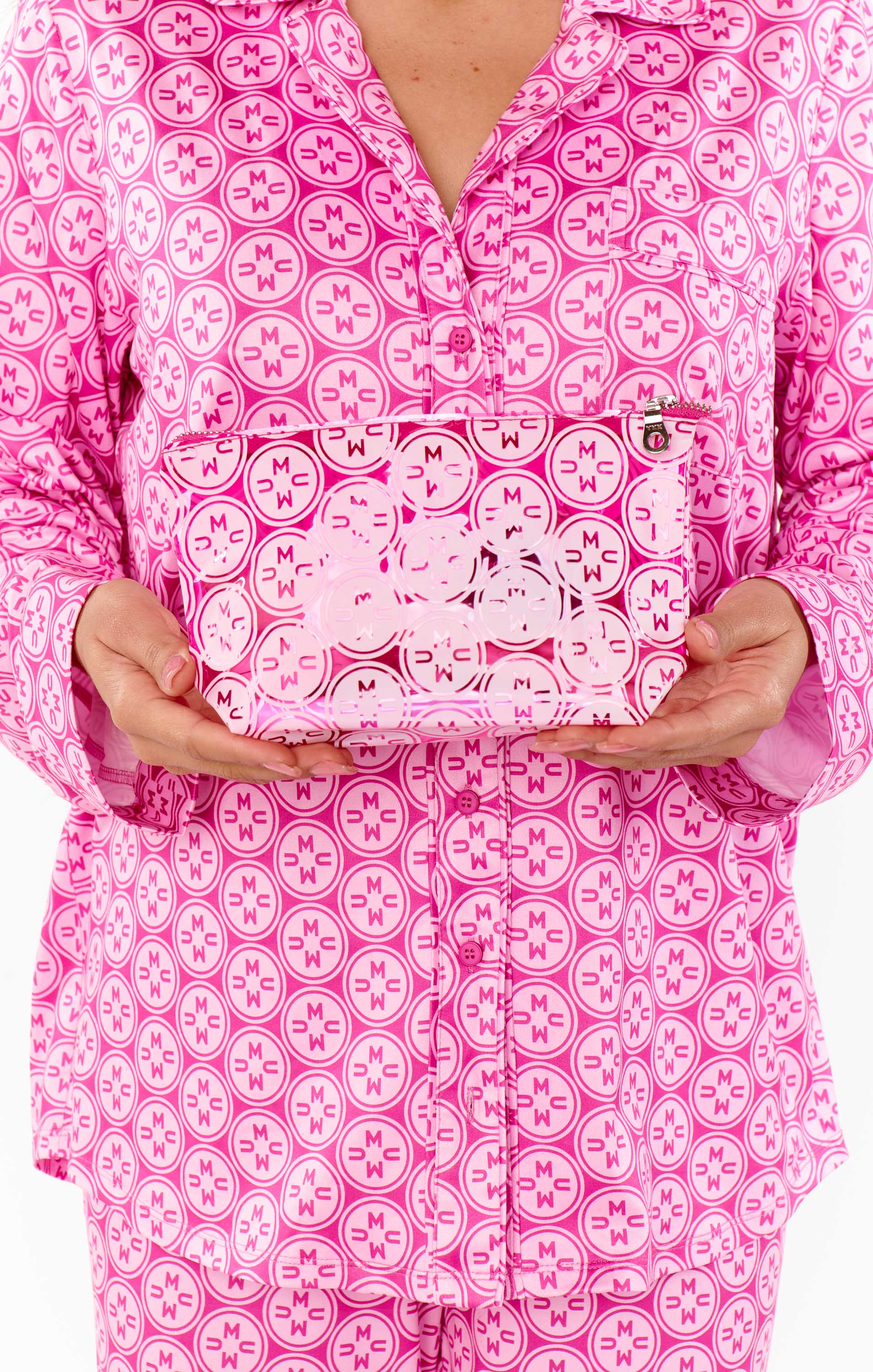 The Essentials Makeup Bag ~ Pink Mumu Logo - Image 4
