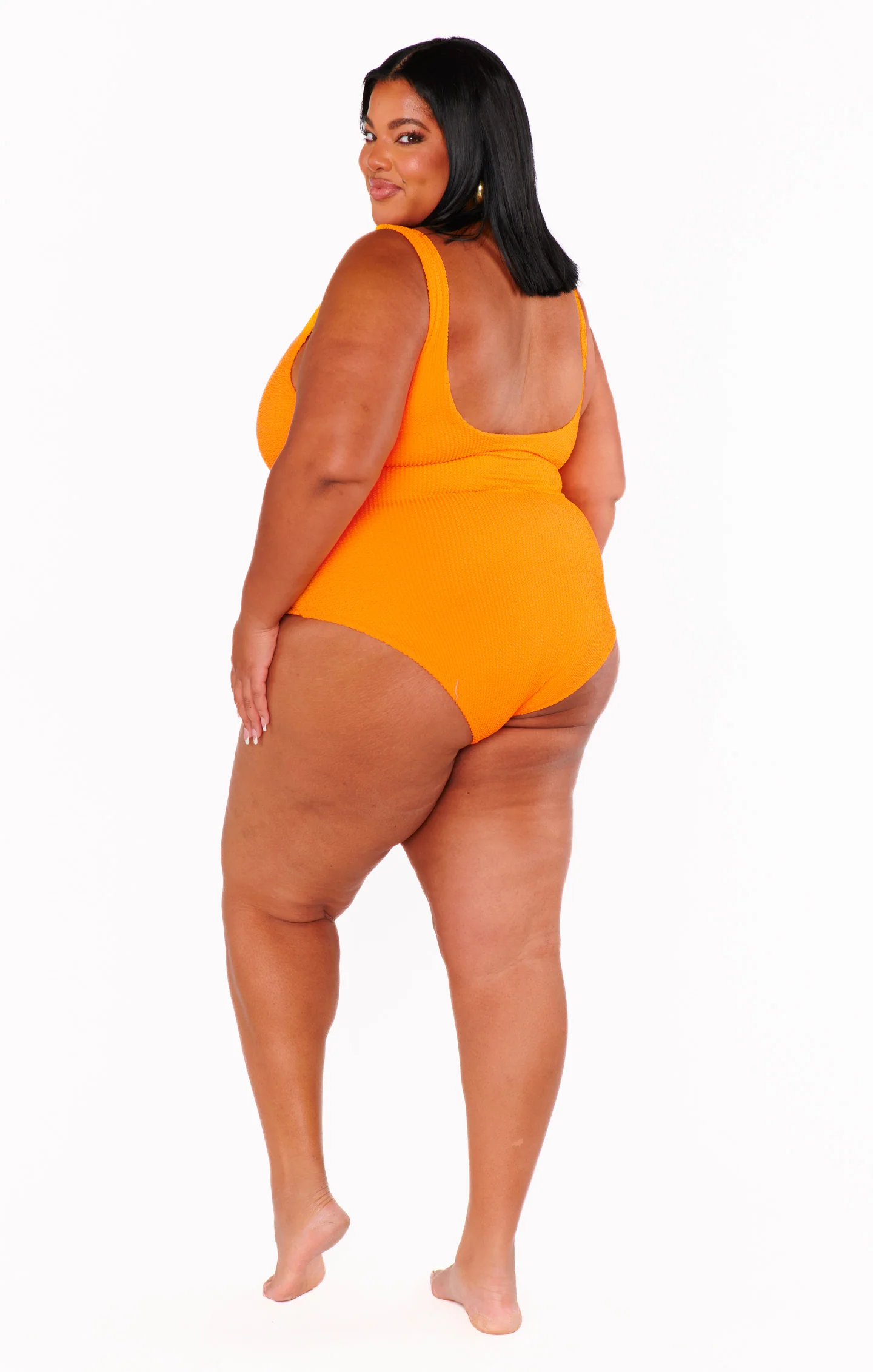 The Scrunch One Piece ~ Bright Orange Scrunch - Image 12