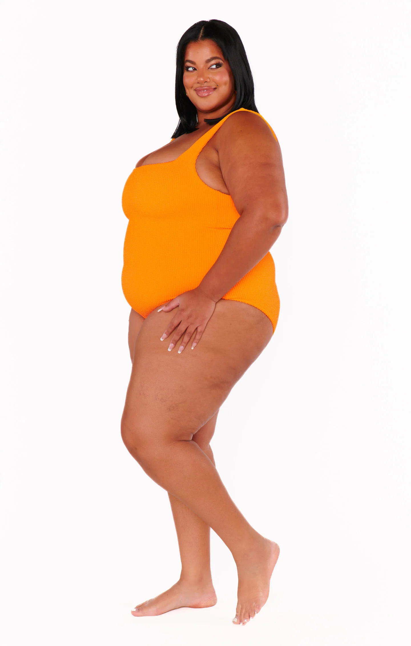 The Scrunch One Piece ~ Bright Orange Scrunch - Image 5