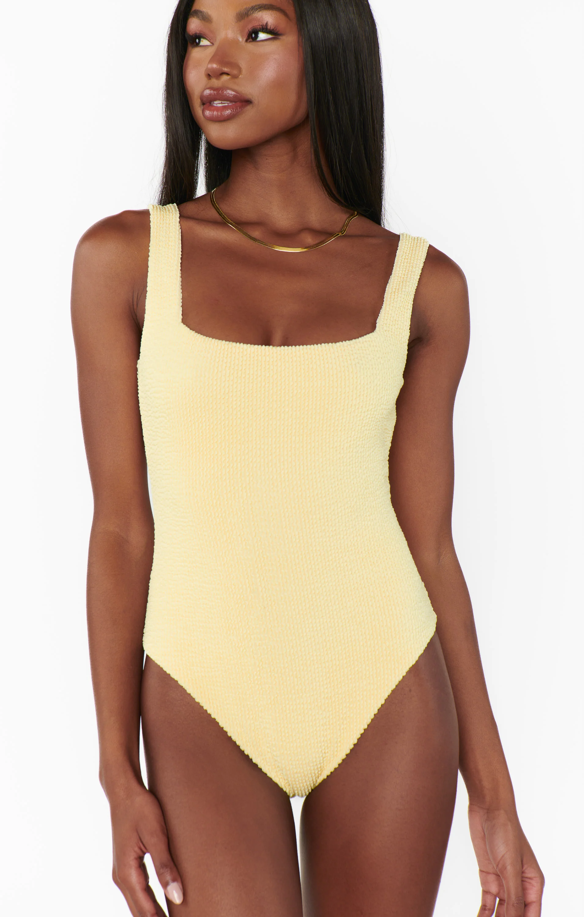 The Scrunch One Piece ~ Butter Yellow Scrunch - Image 5