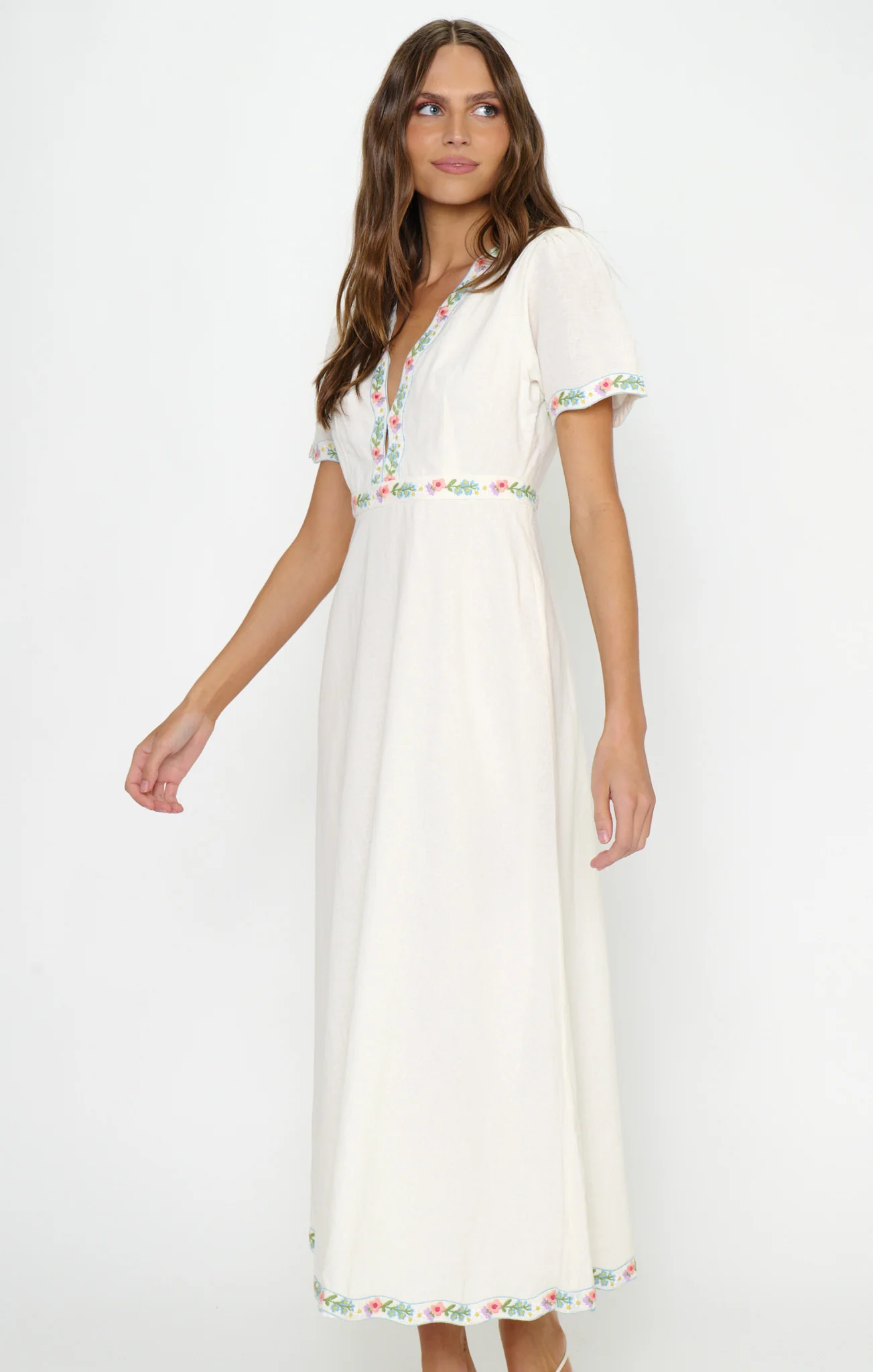 Thea Midi Dress ~ Wild Meadow Embroidery - Image 3