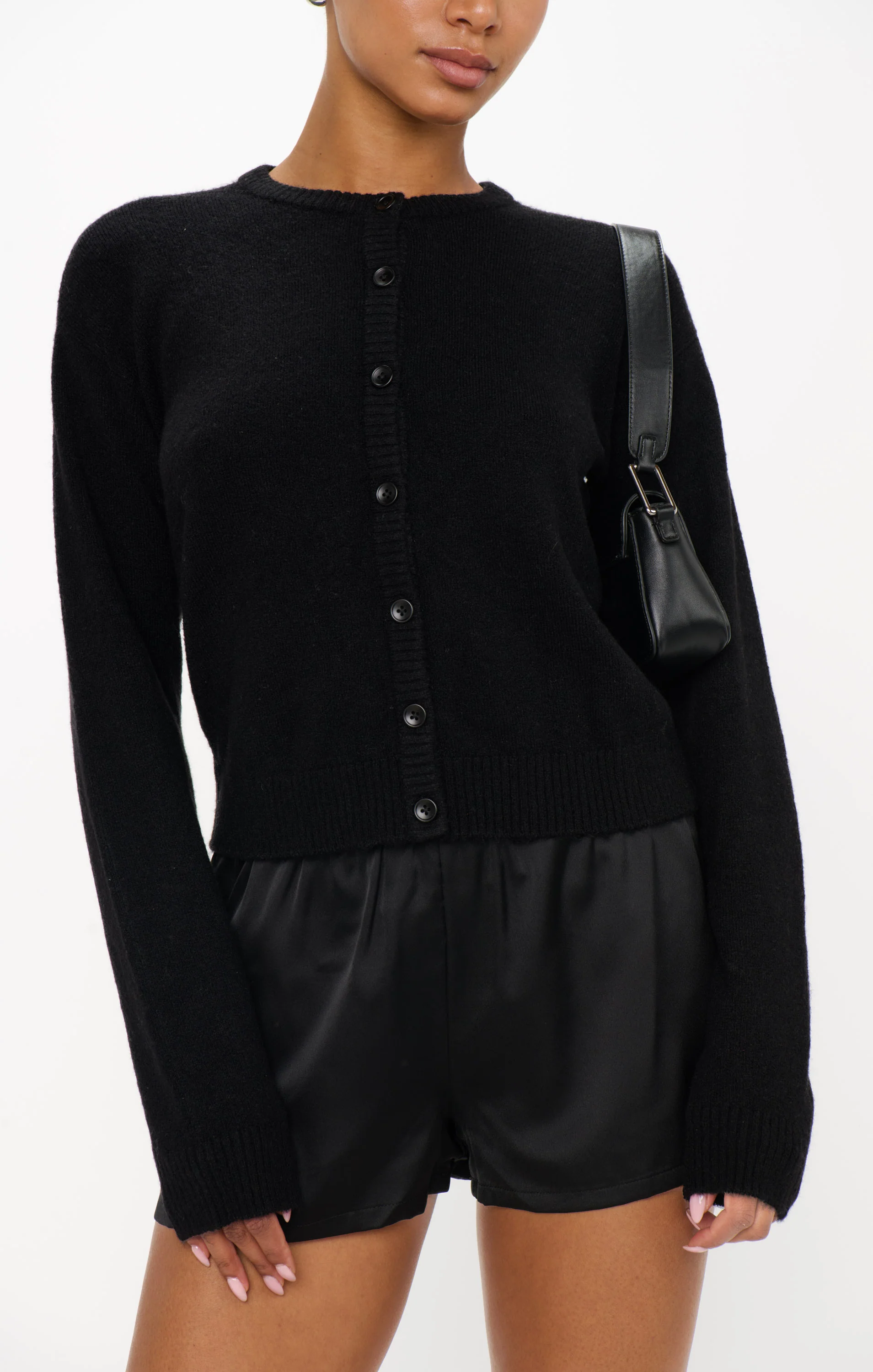 Throw on Cardigan ~ Jet Black Knit - Image 2