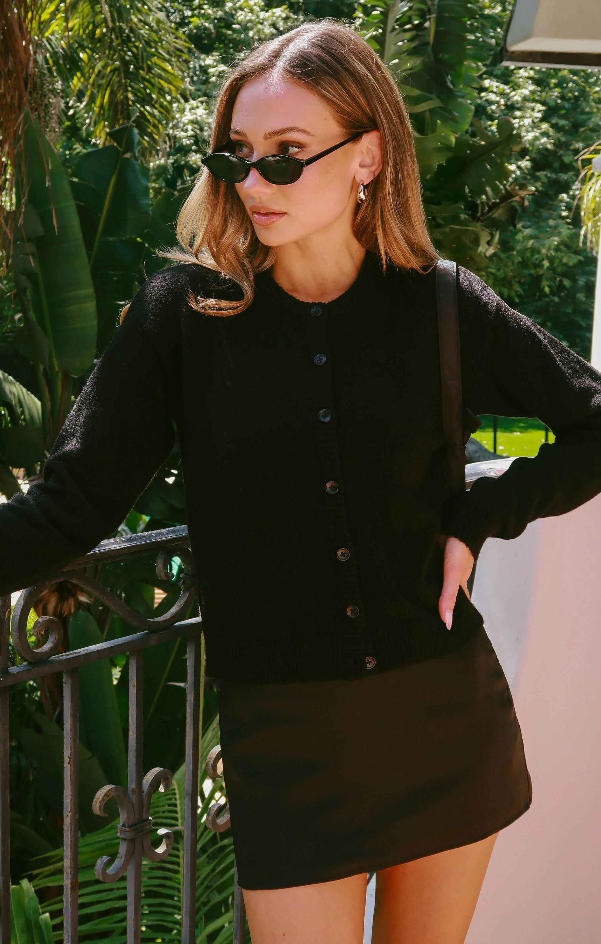 Throw on Cardigan ~ Jet Black Knit - Image 3